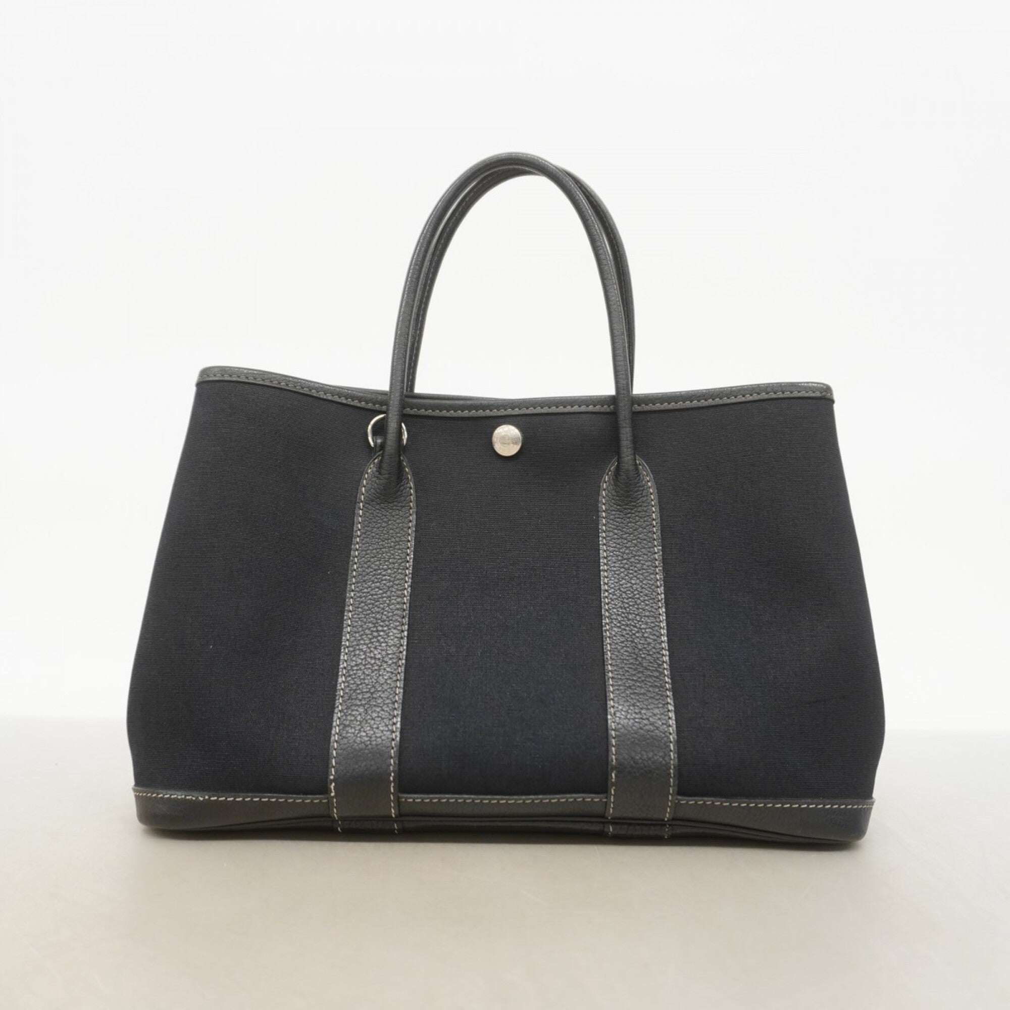 Hermes Black Toile Officier Tote Bag (Pre-Owned)