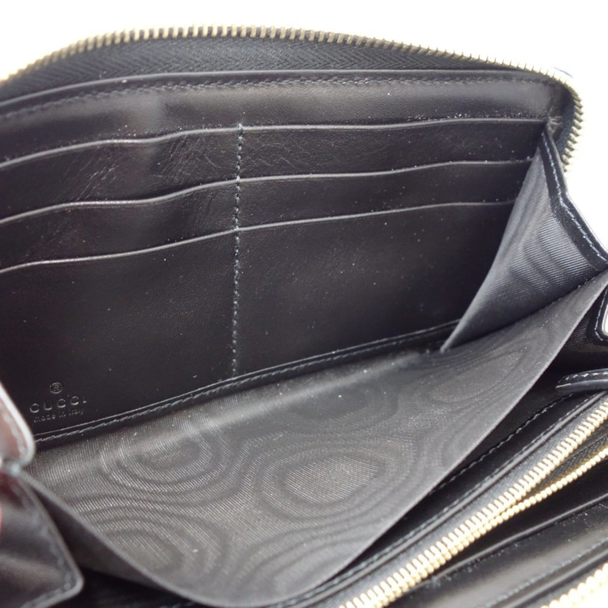 Gucci Black Leather Long Wallet (Bi-Fold) (Pre-Owned)