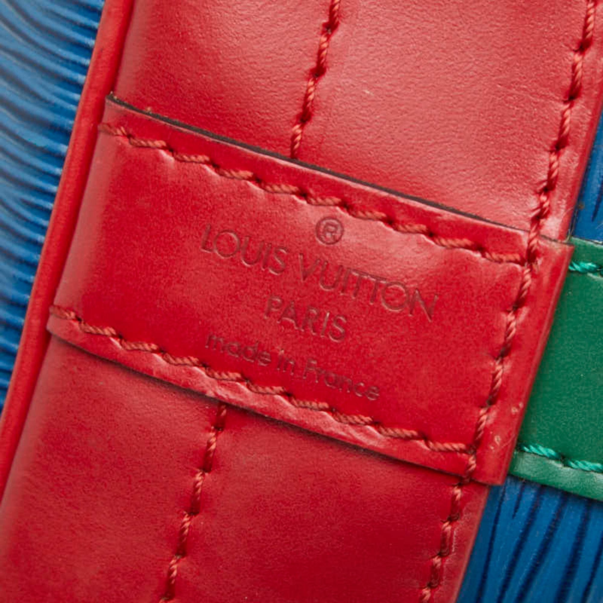 Louis Vuitton Epi Borneo Green Castilian Red Toledo Blue Leather Shoulder Bag (Pre-Owned)