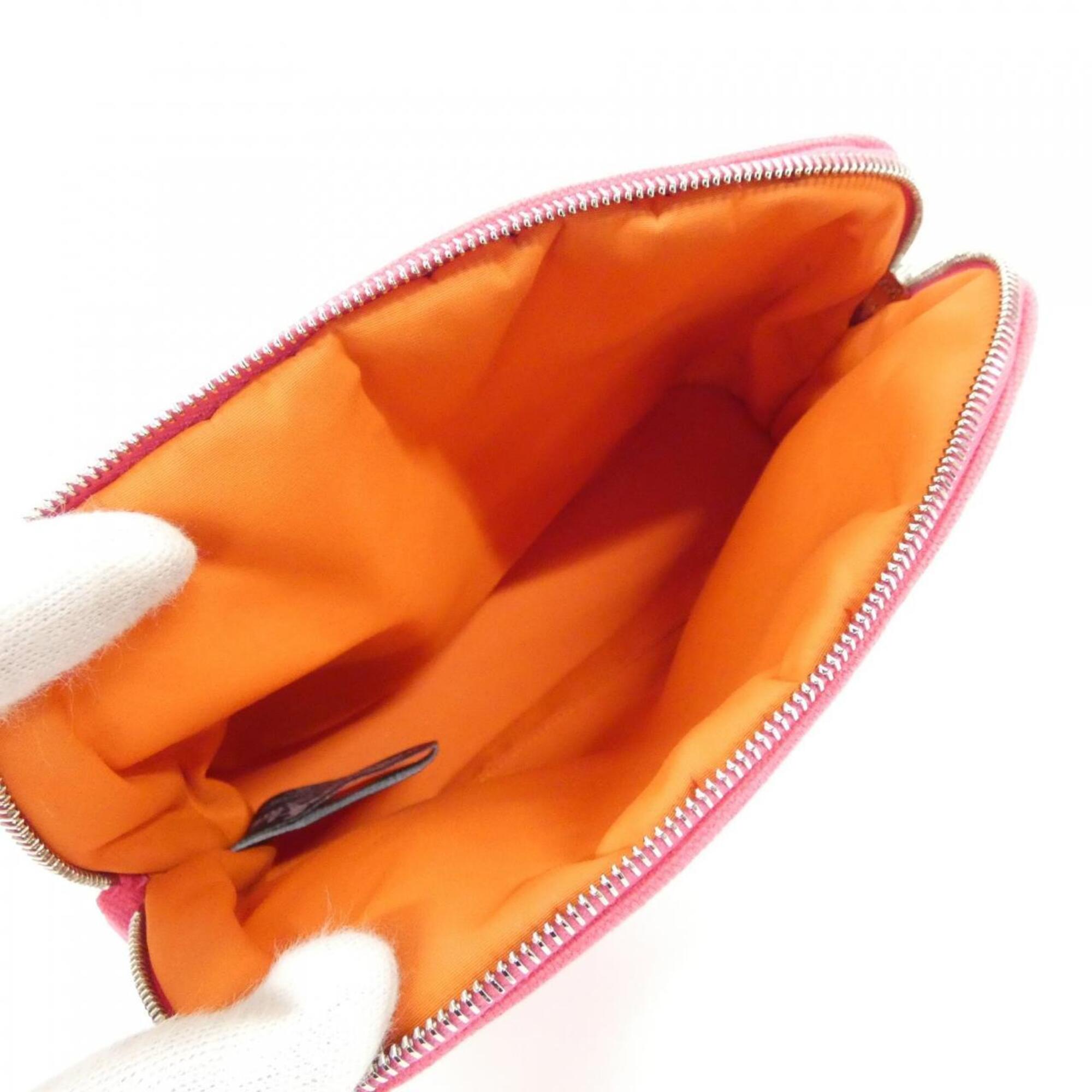 Hermes Pink Canvas Handbag Pouch (Pre-Owned)