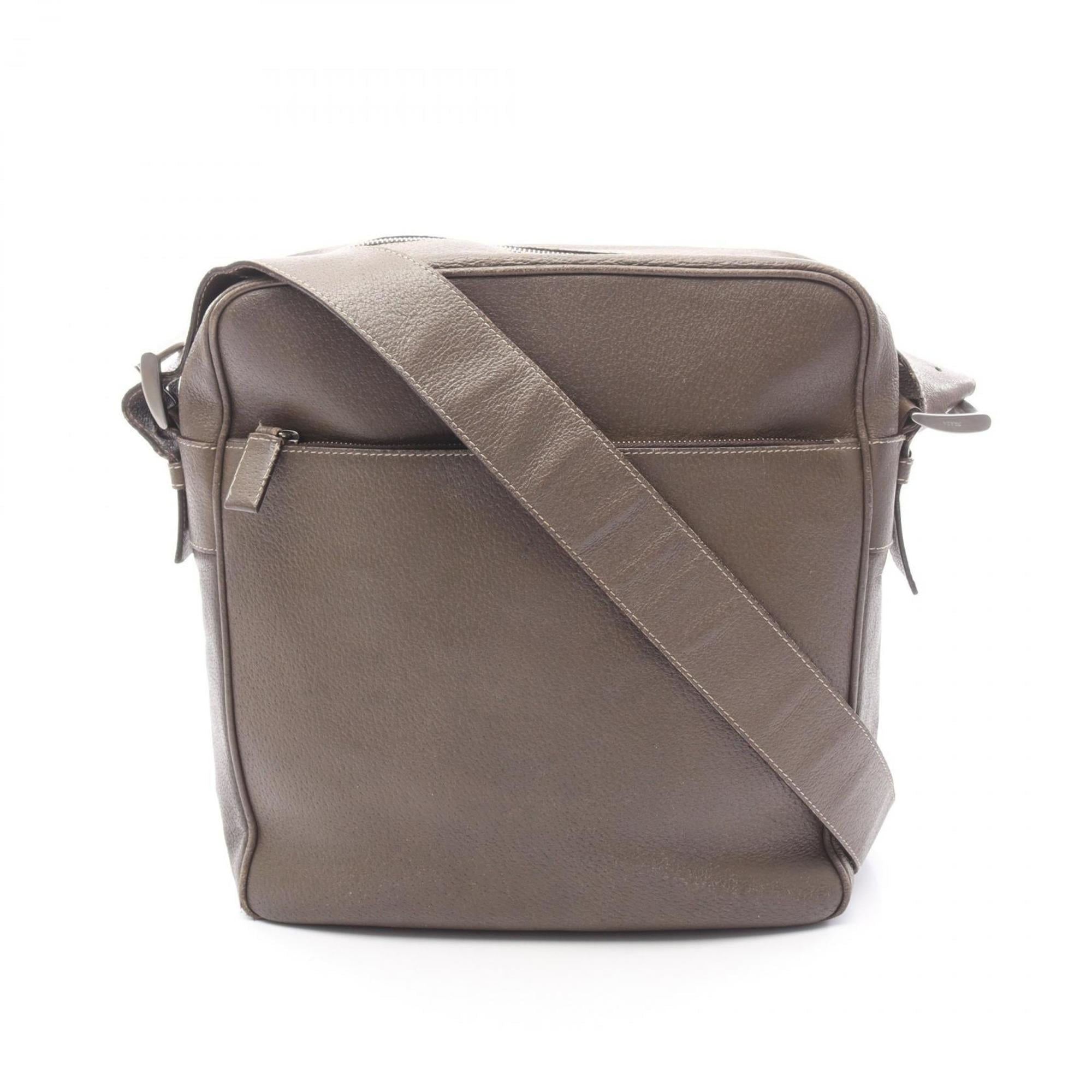 Prada Brown Leather Shoulder Bag (Pre-Owned)