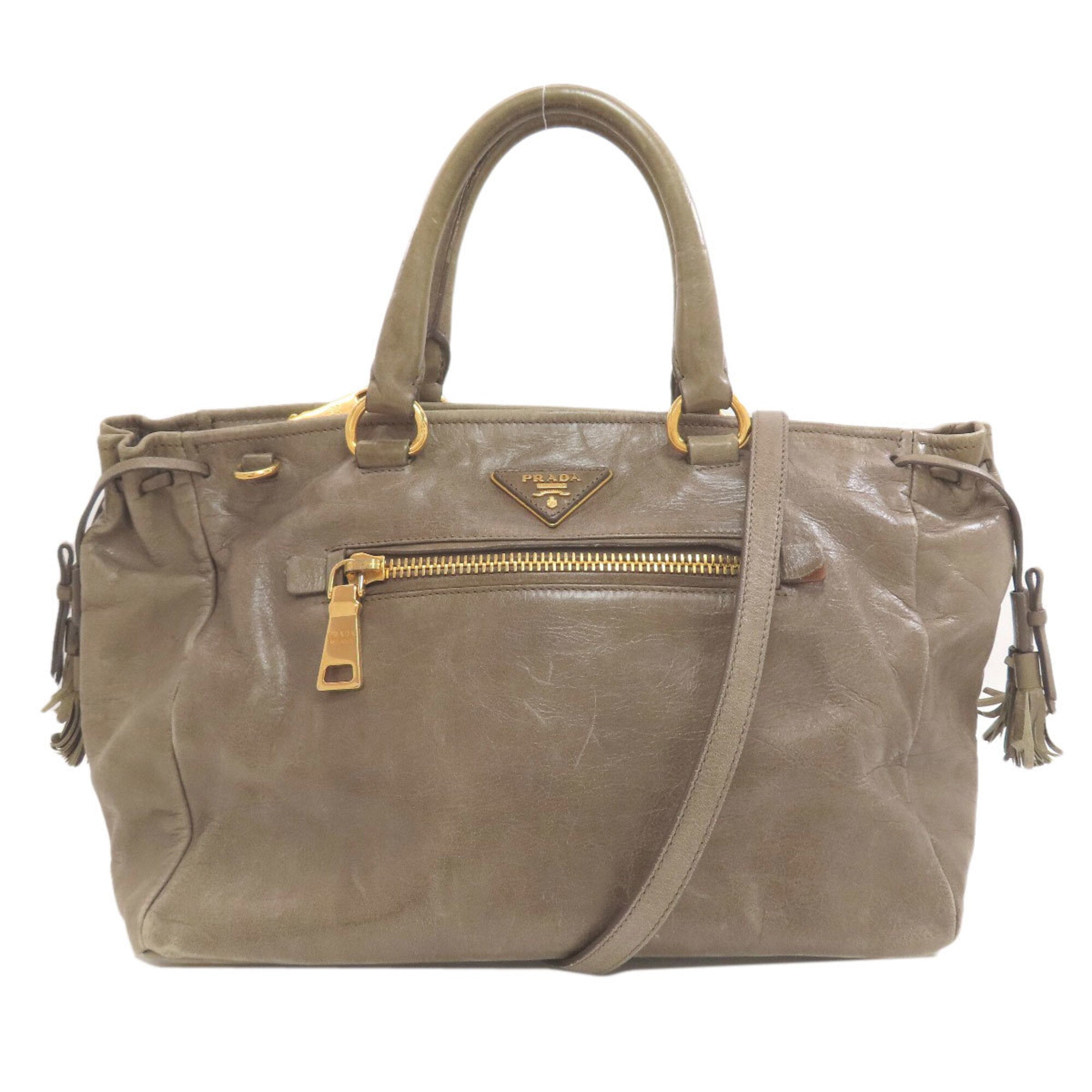 Prada Brown Leather Handbag (Pre-Owned)