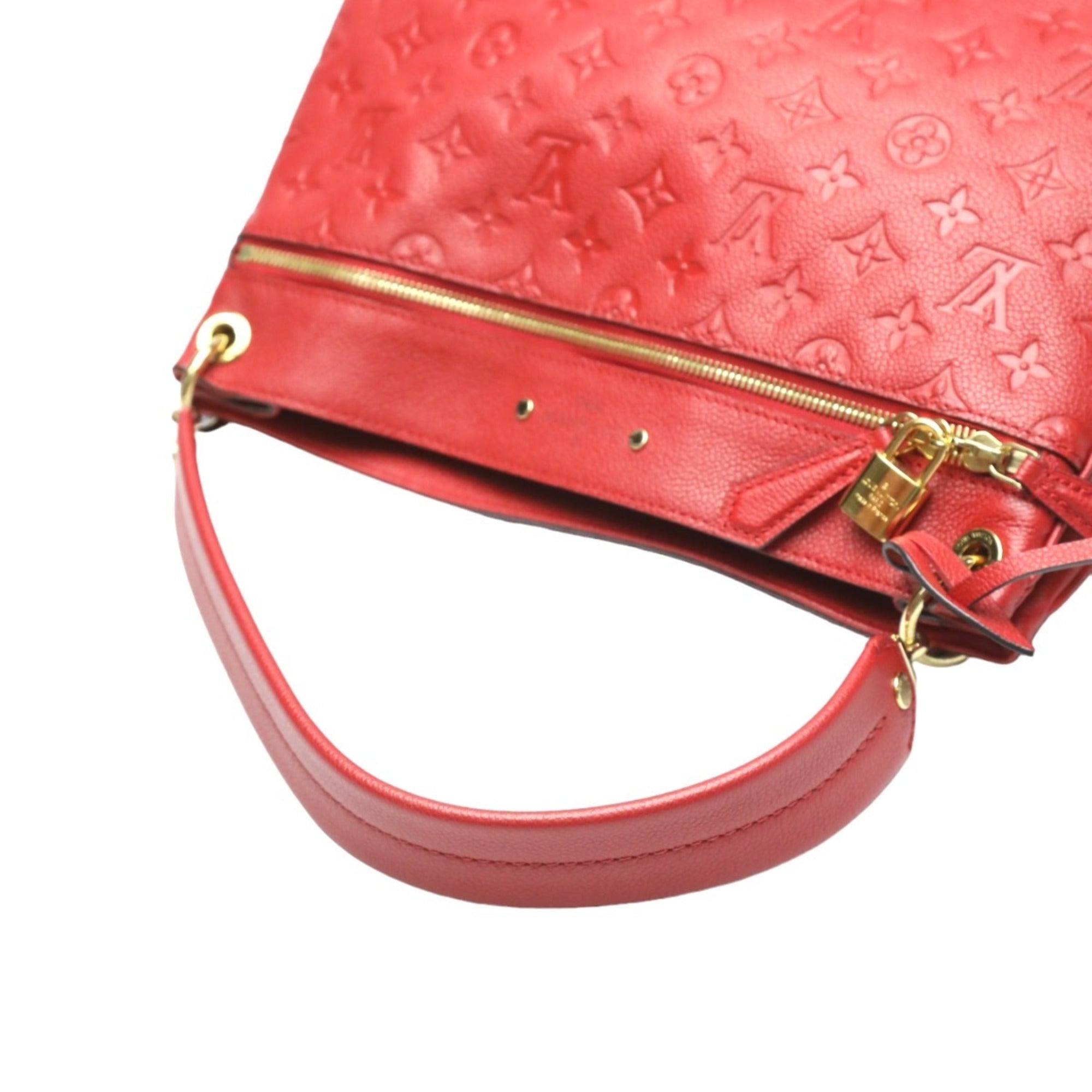 Louis Vuitton Red Color Monogram Empreinte Handbag (Pre-Owned)
