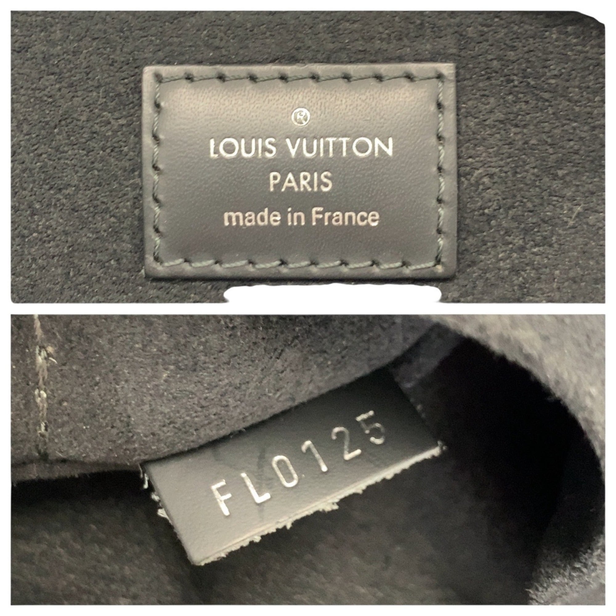 Louis Vuitton Navy Leather Pvc Tote Bag (Pre-Owned)