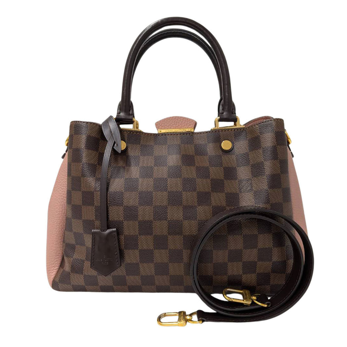 Louis Vuitton Brown Damier Canvas Magnolia Pink Damier Canvas Handbag Shoulder Bag (Pre-Owned)