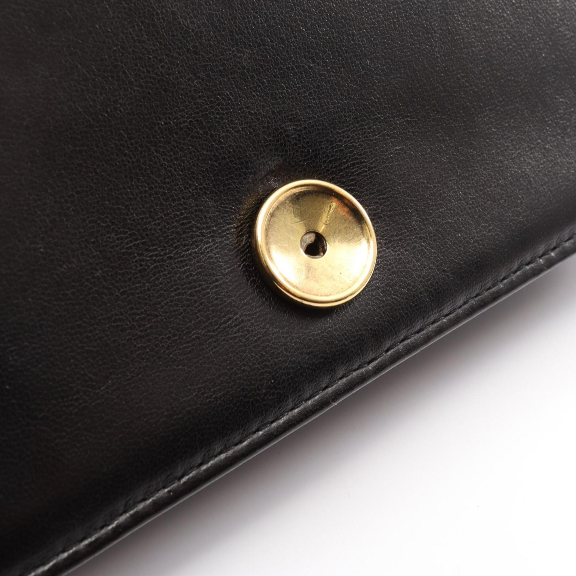 Chanel Black Leather Handbag Shoulder Bag (Pre-Owned)