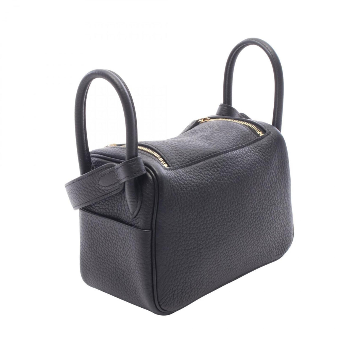 Hermes Black Taurillon Clemence Leather Leather Handbag Shoulder Bag (Pre-Owned)