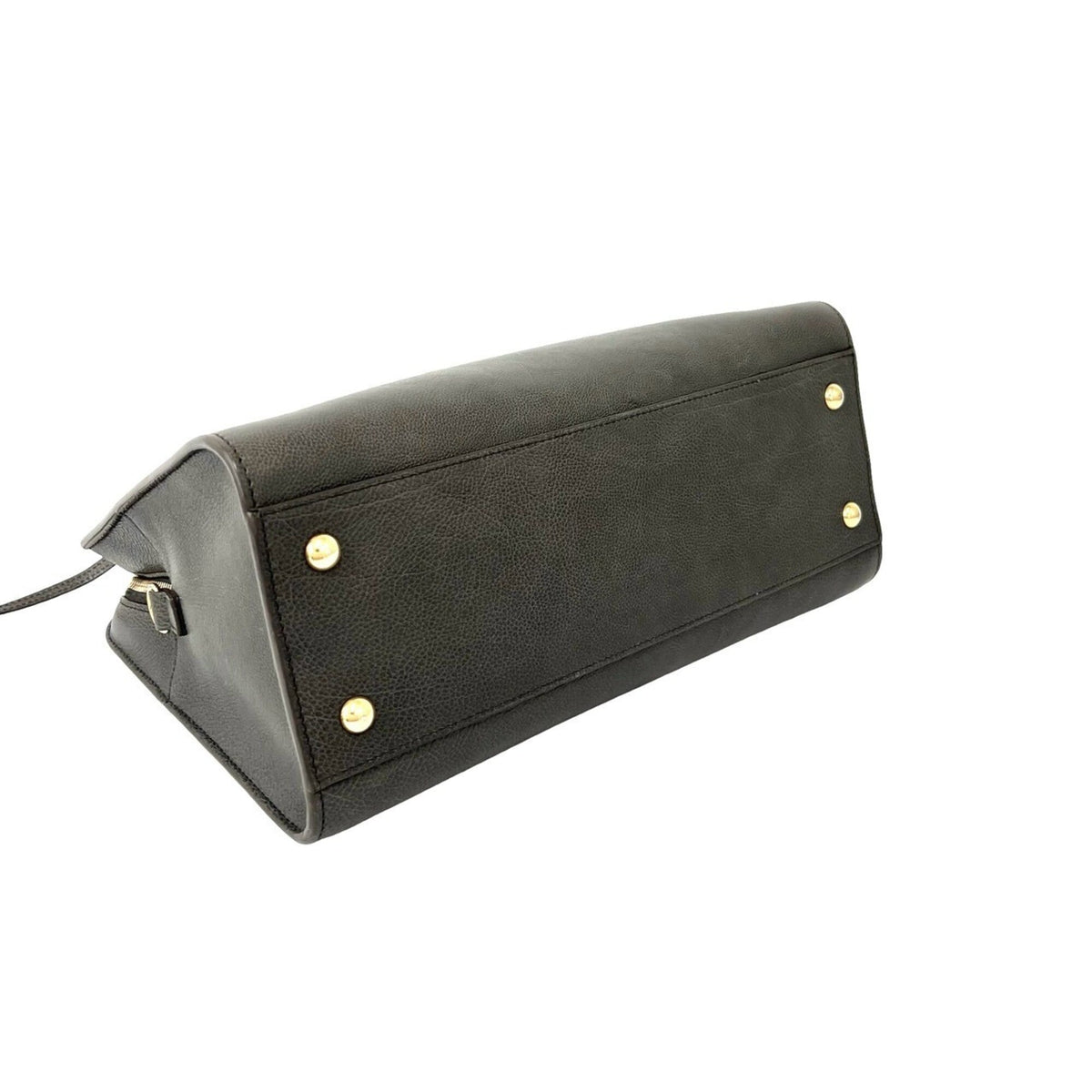Yves Saint Laurent Gray Leather Handbag Shoulder Bag (Pre-Owned)
