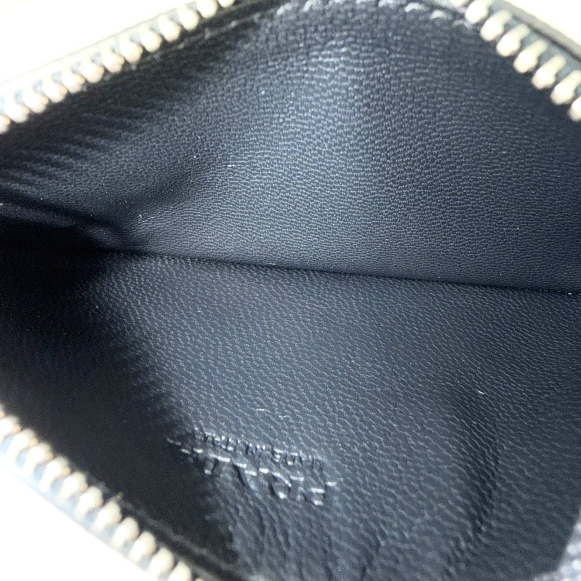 Prada Navy White Leather Coin Purse/Coin Case (Pre-Owned)