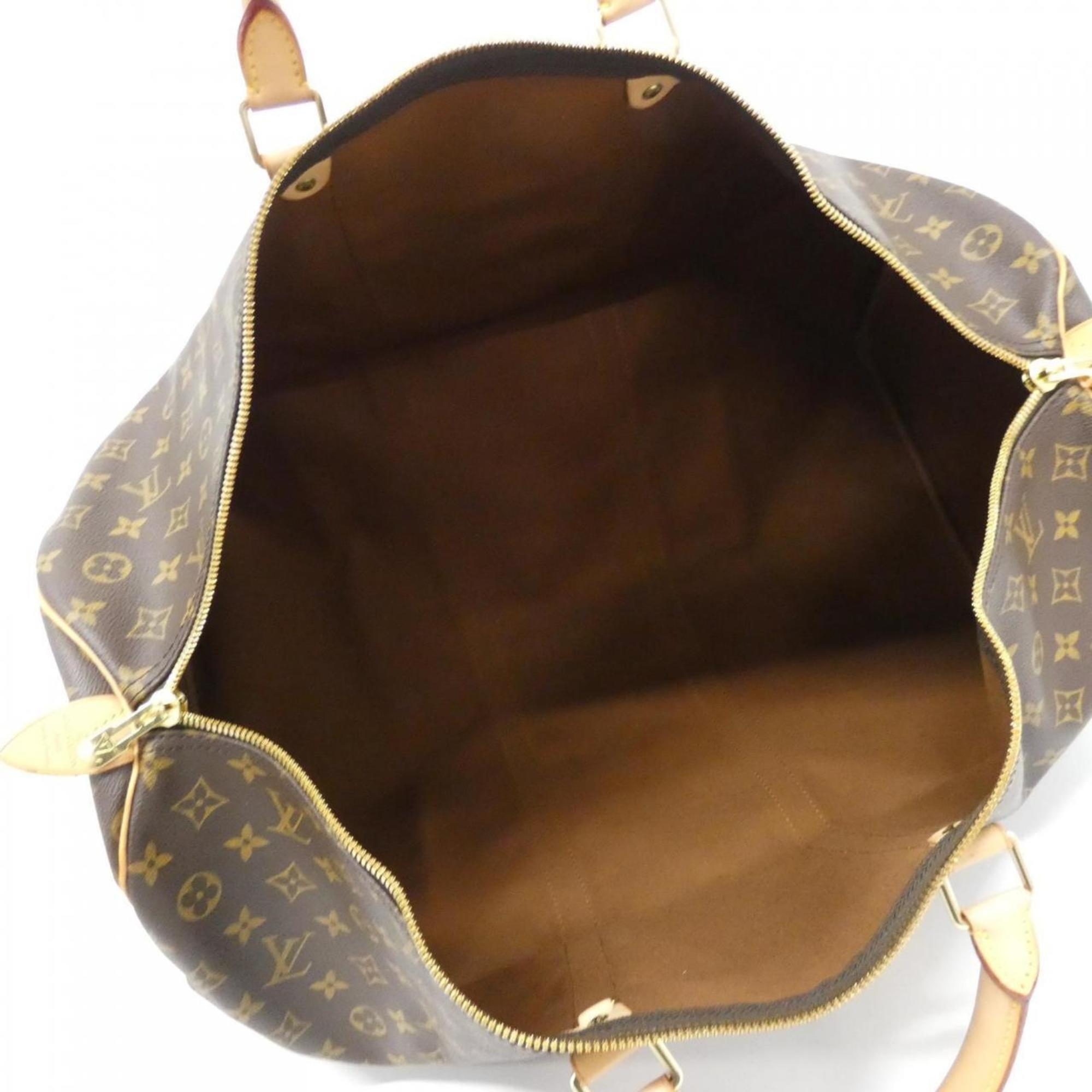 Louis Vuitton Monogram Brown Coated Canvas Boston Bag (Pre-Owned)