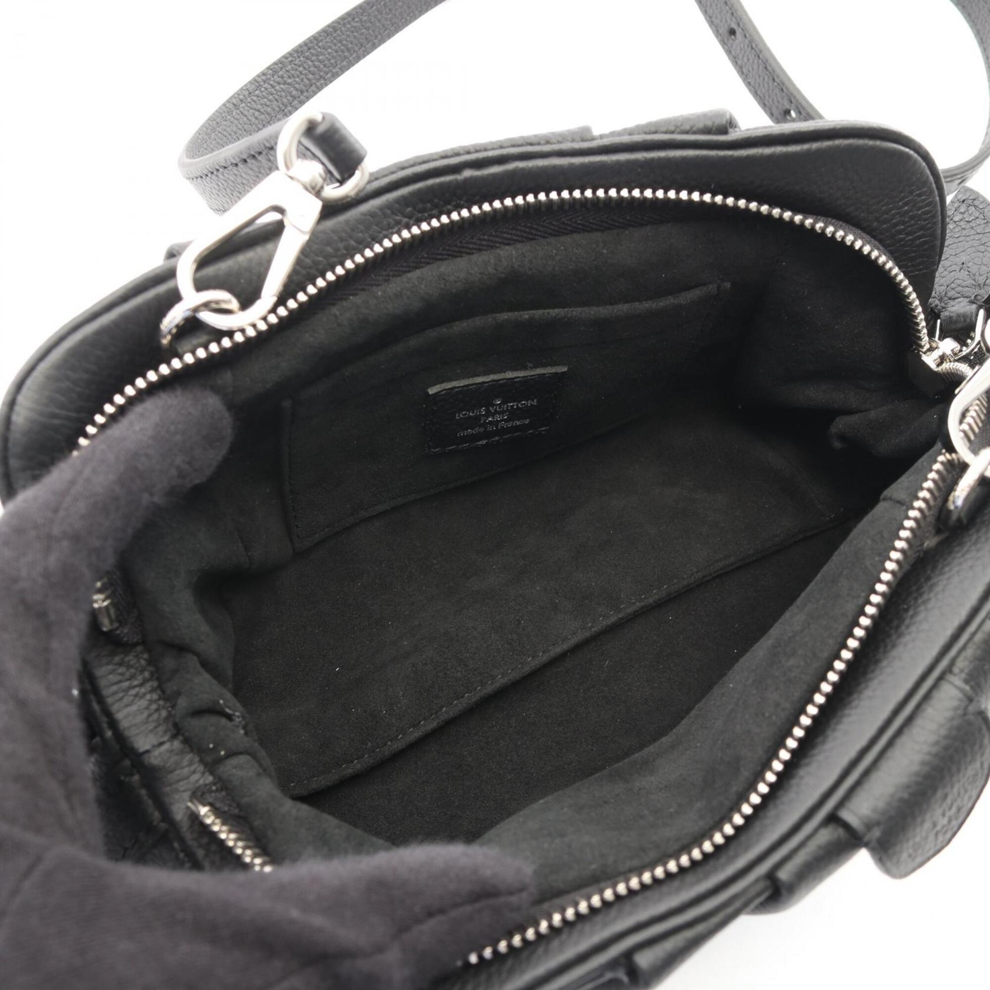Louis Vuitton Black Noir Mahina Leather Handbag Shoulder Bag (Pre-Owned)