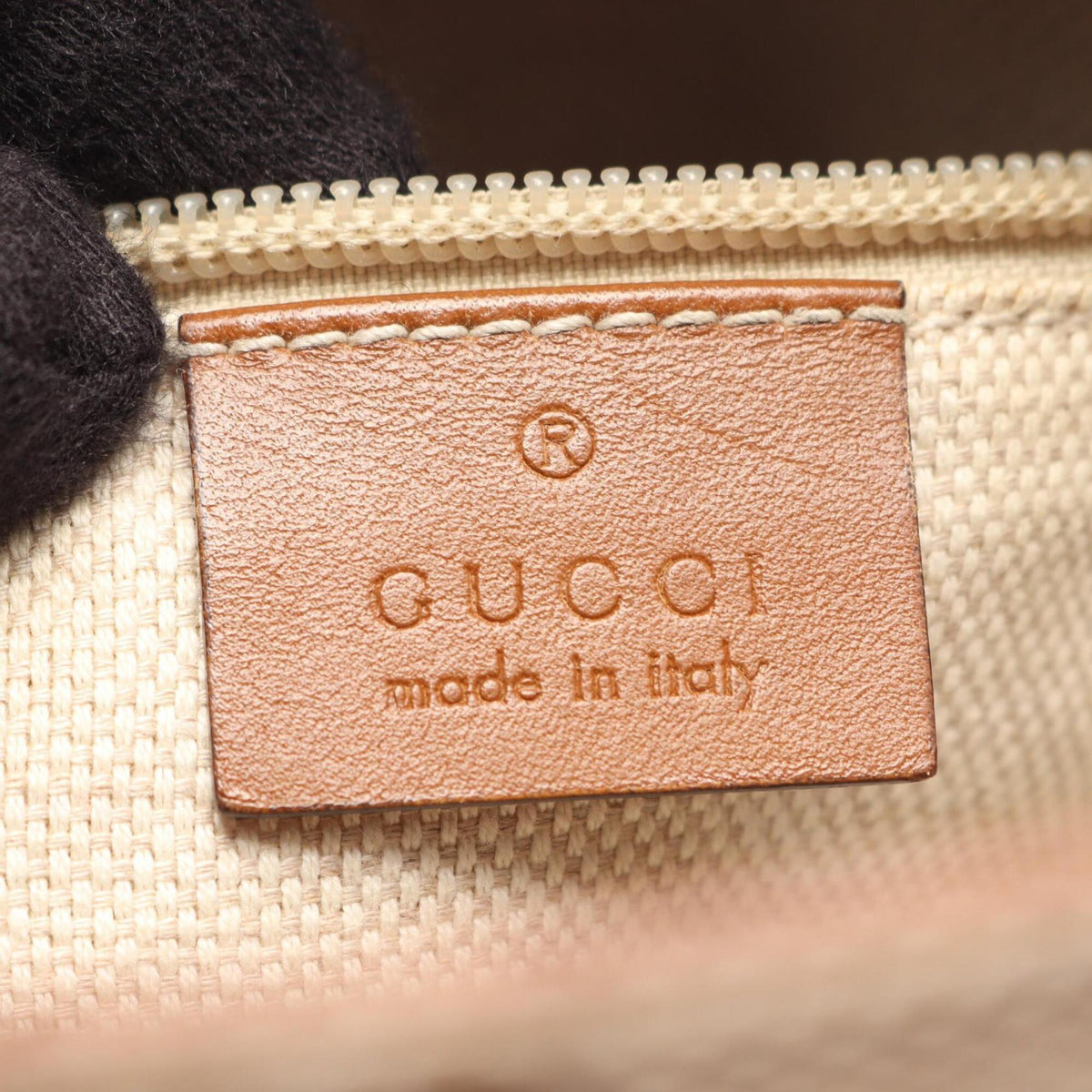 Gucci Beige Brown Gg Canvas Leather Handbag Shoulder Bag (Pre-Owned)