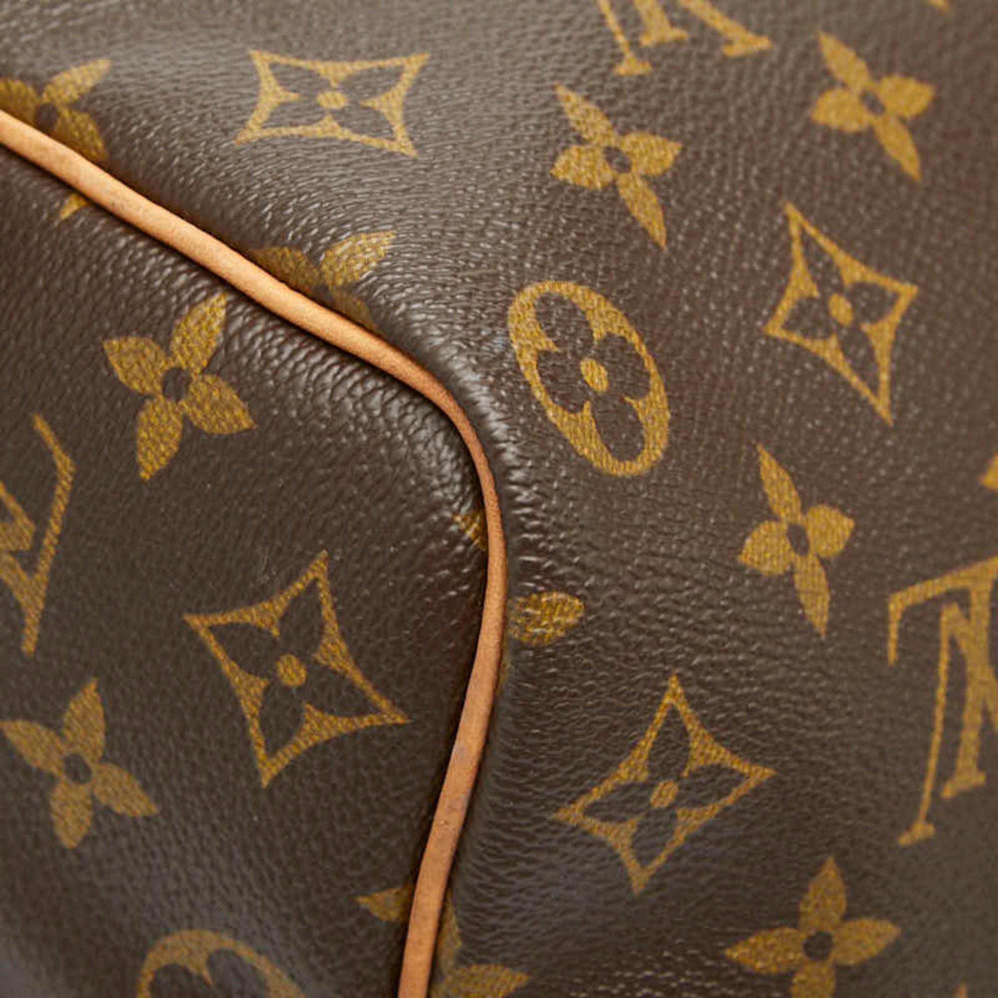 Louis Vuitton Brown Pvc Leather Boston Bag (Pre-Owned)