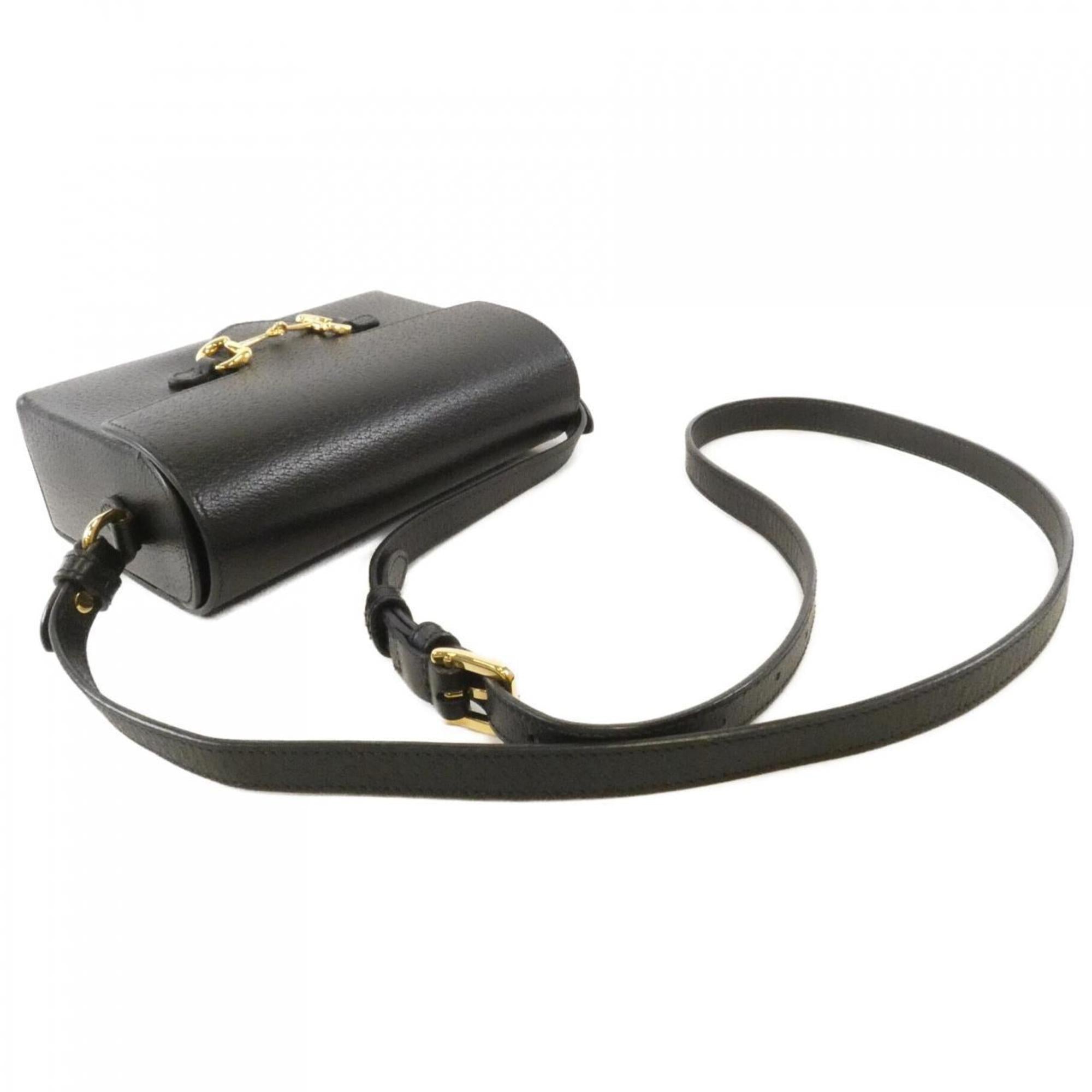 Gucci Black Leather Shoulder Bag (Pre-Owned)