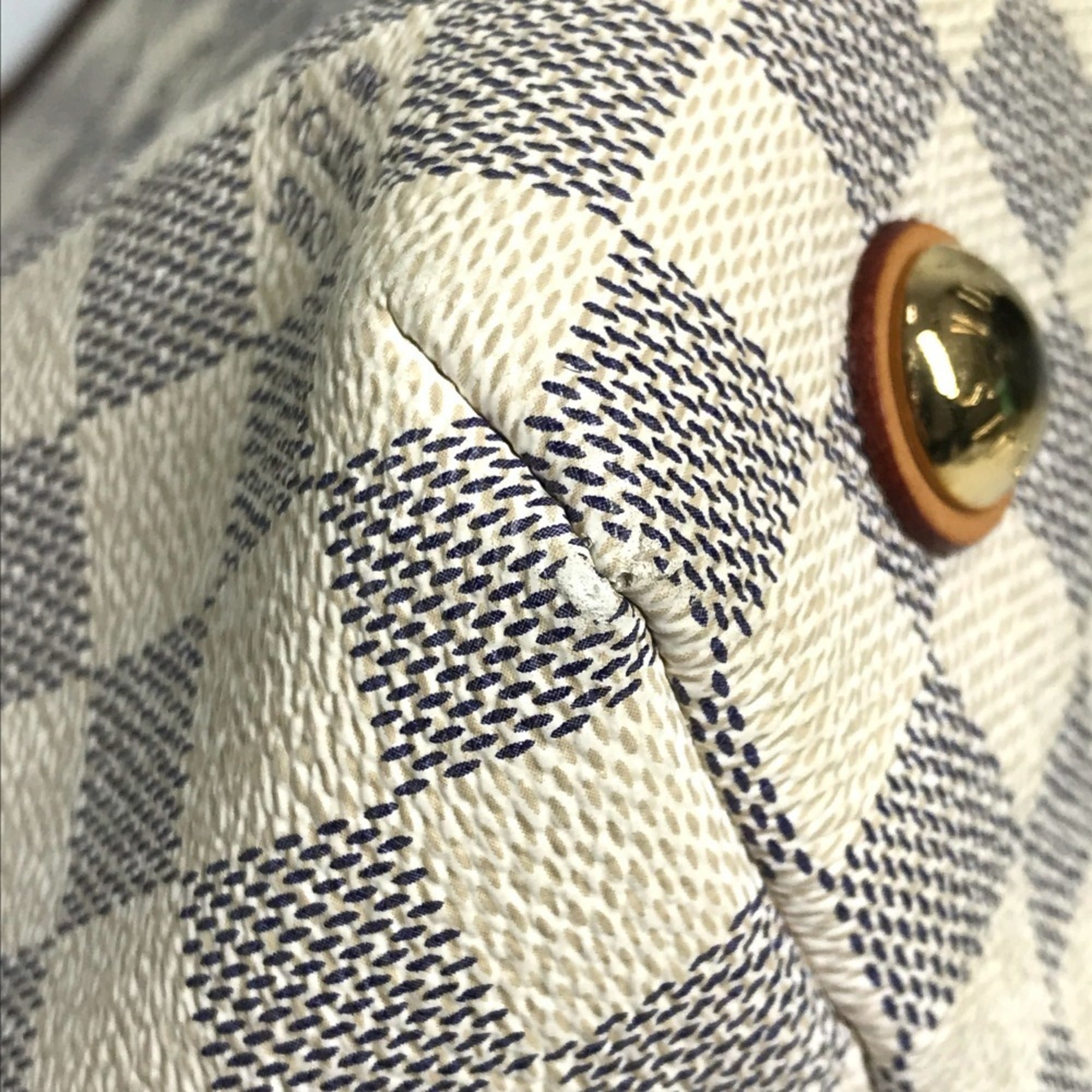 Louis Vuitton Damier Azur White Damier Azur Shoulder Bag Tote Bag (Pre-Owned)