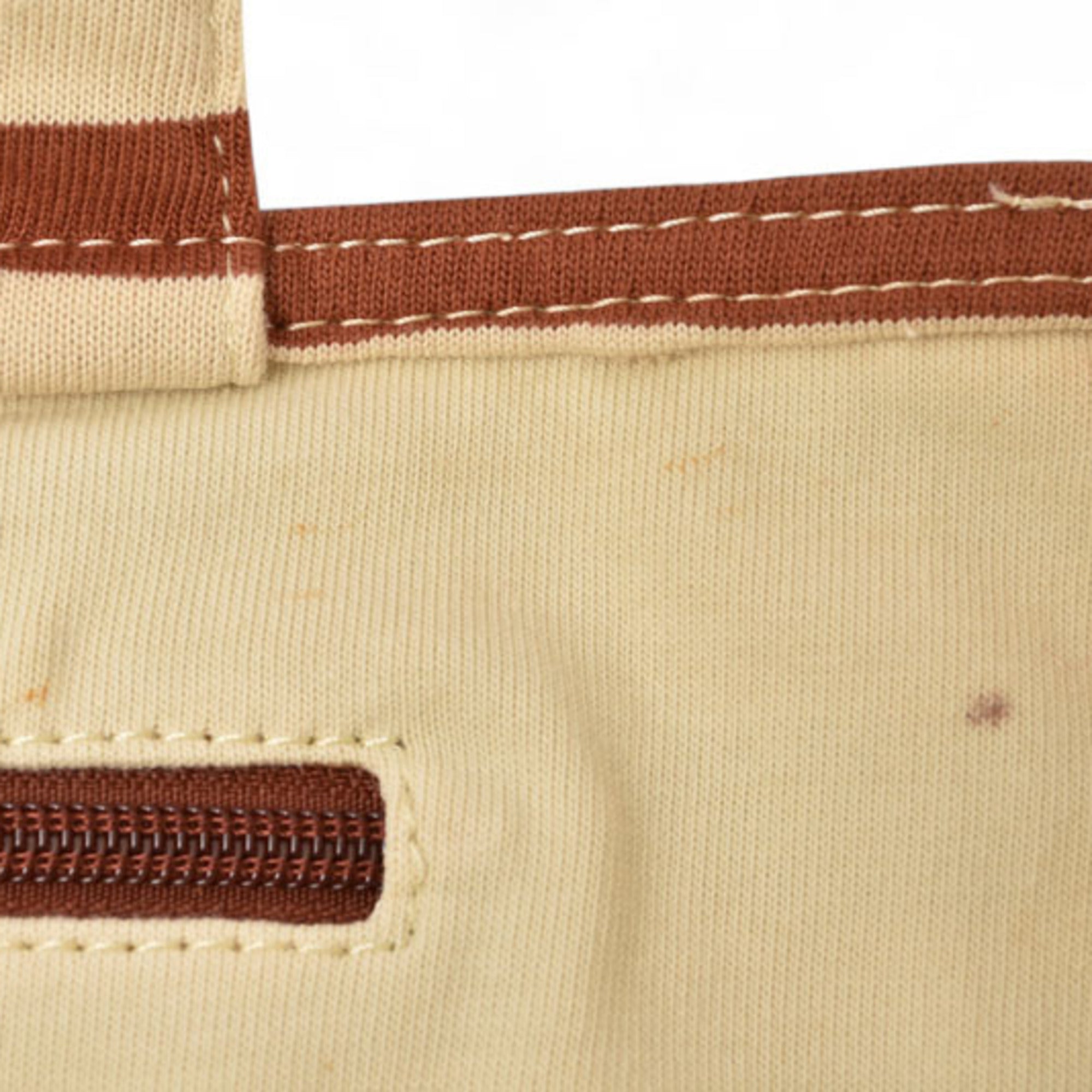 Marc By Marc Jacobs Brown White Cotton Tote Bag (Pre-Owned)