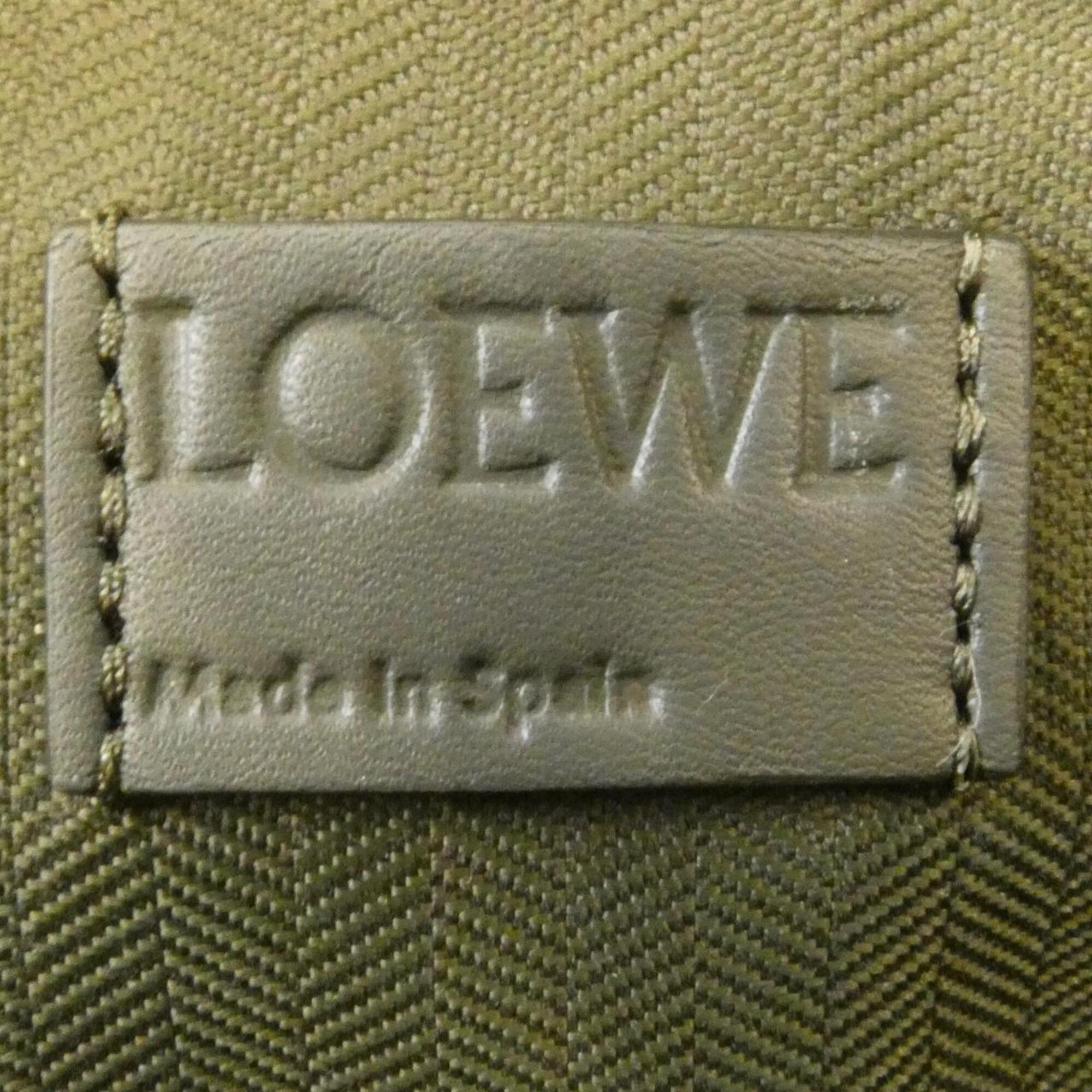 Loewe Green Khaki Leather Handbag Shoulder Bag Sling Bag (Pre-Owned)