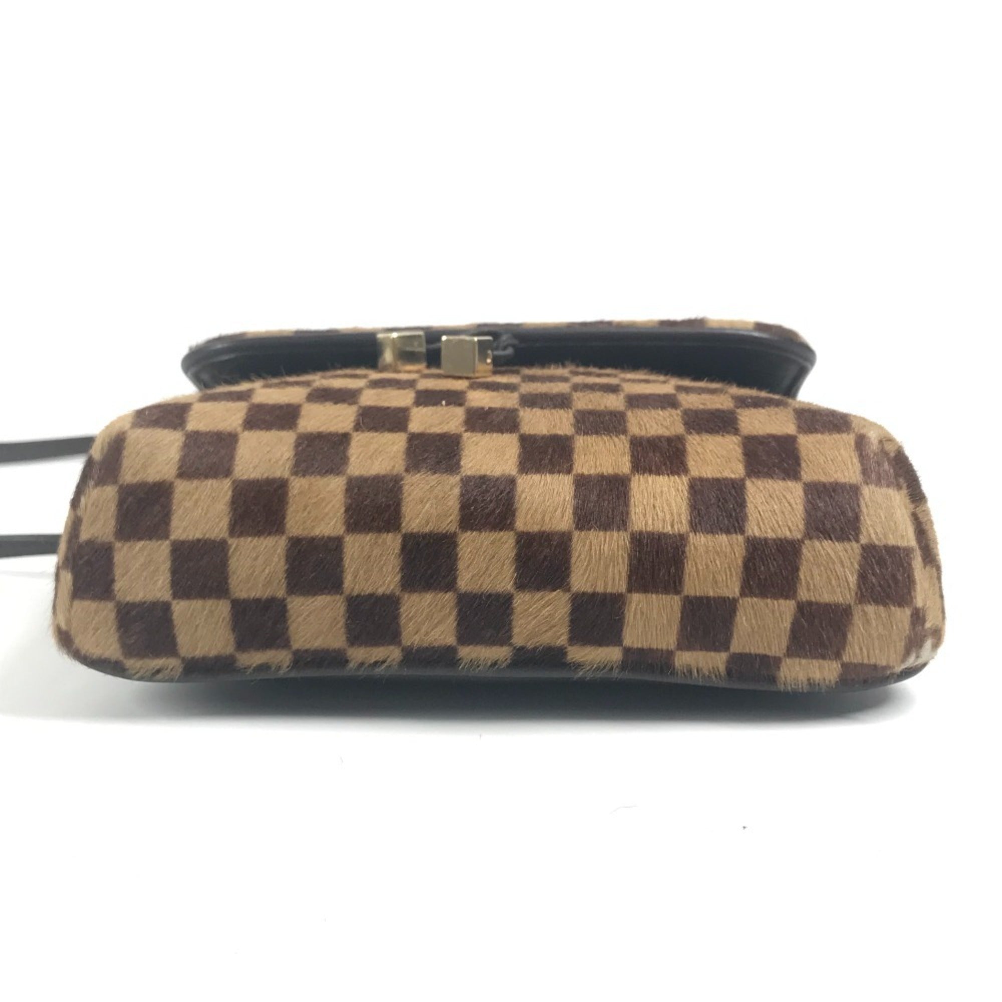 Louis Vuitton Brown Ebene Leather Pochette Shoulder Bag (Pre-Owned)