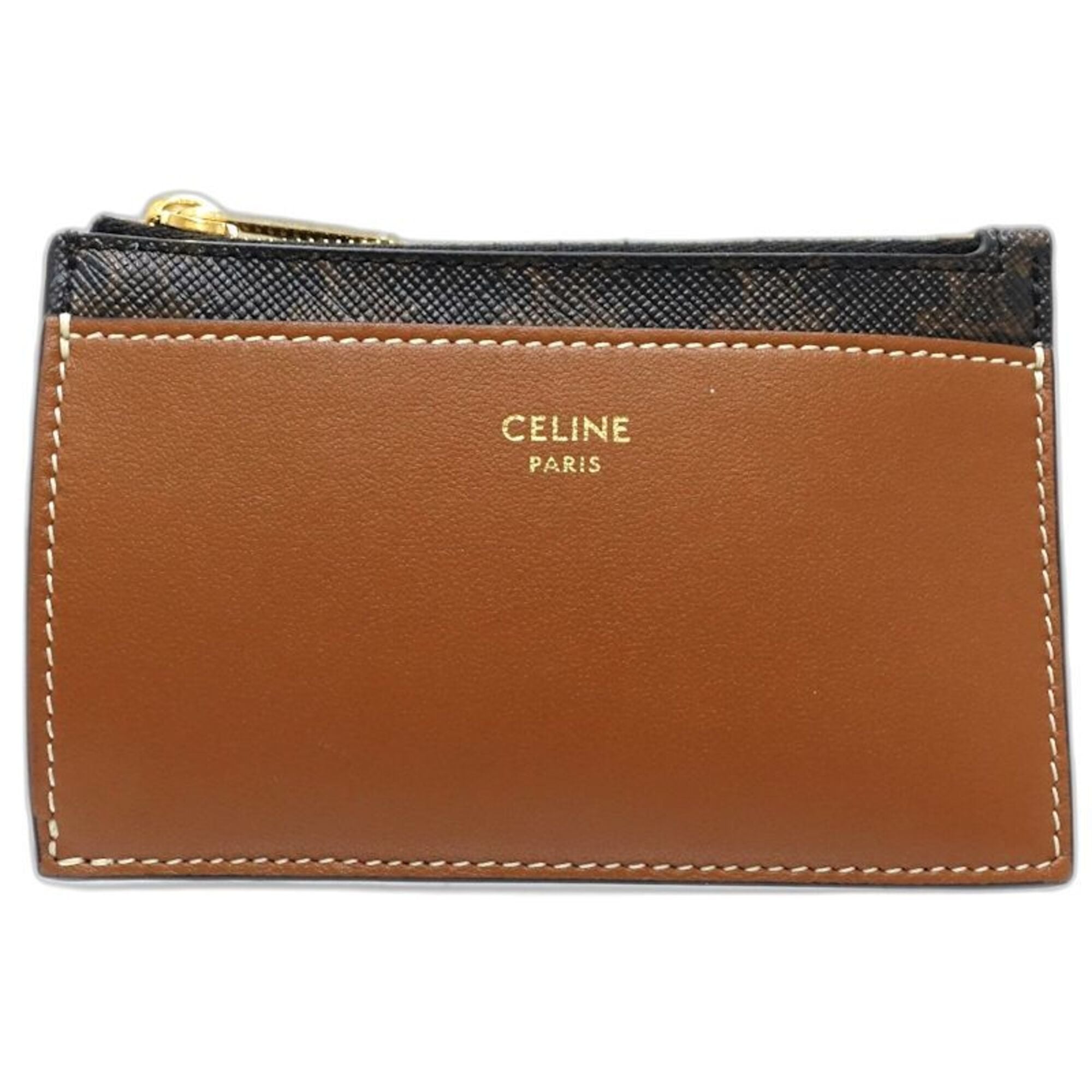 Celine Brown Leather Coin Purse/Coin Case (Pre-Owned)