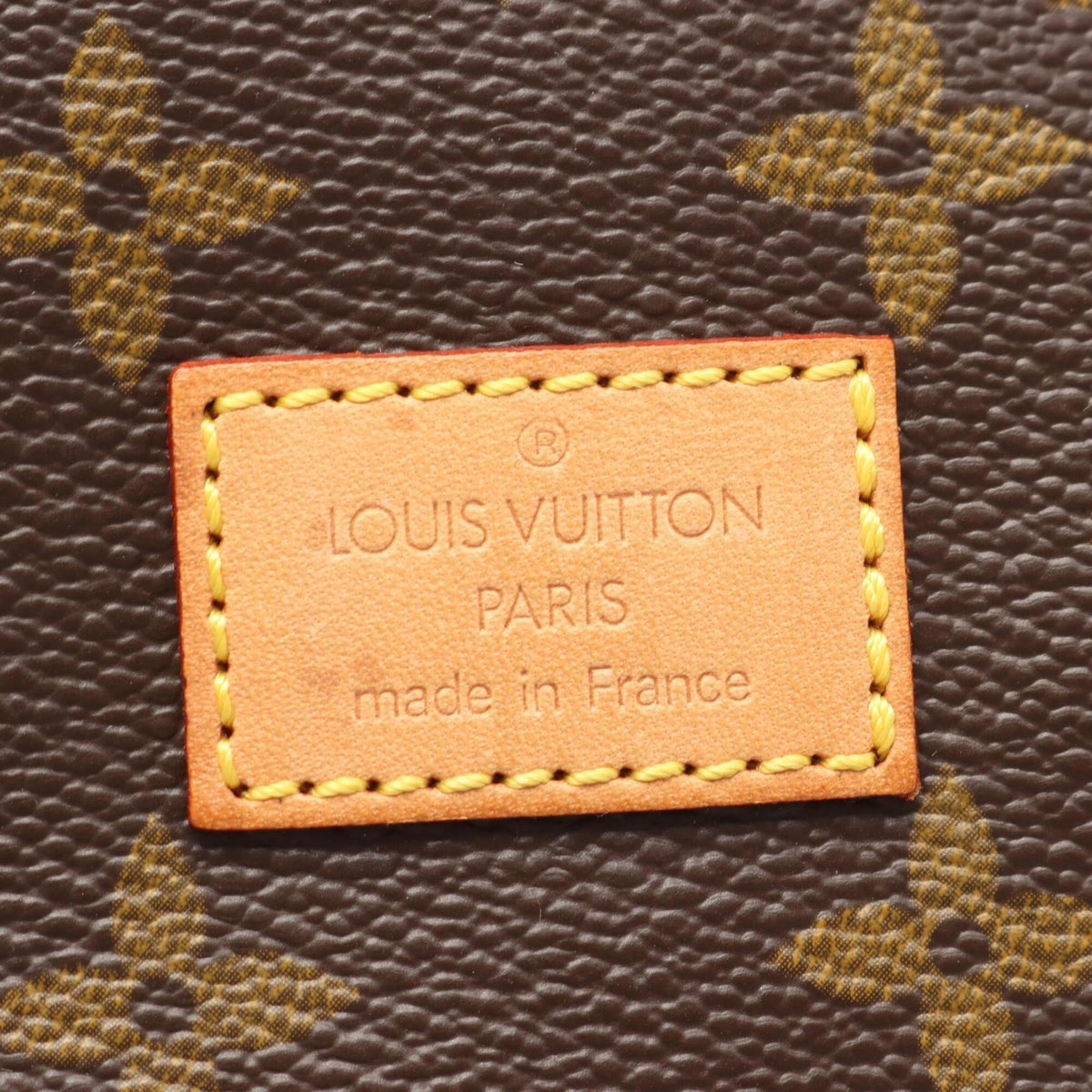 Louis Vuitton Brown Coated Canvas Leather Handbag Shoulder Bag (Pre-Owned)