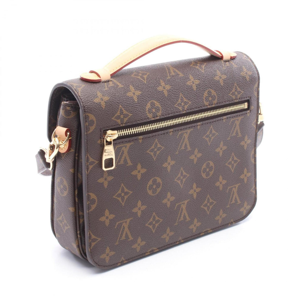 Louis Vuitton Brown Multi-Color Coated Canvas Leather Handbag Pochette (Pre-Owned)