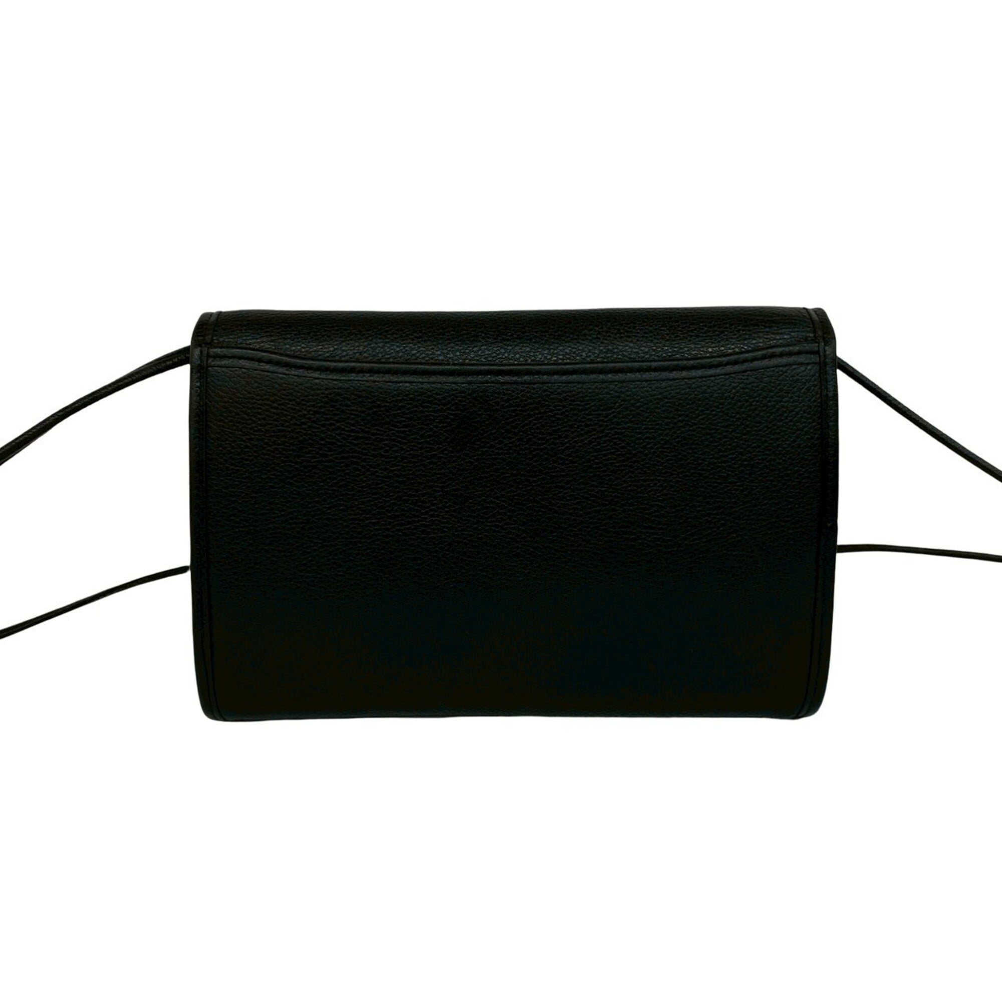 Yves Saint Laurent Black Leather Pochette Shoulder Bag (Pre-Owned)