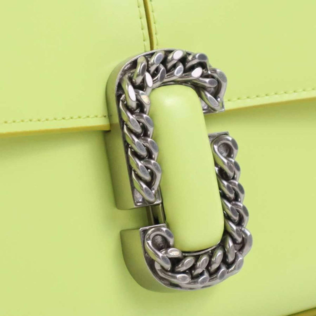 Marc Jacobs Green Yellow Leather Handbag Shoulder Bag (Pre-Owned)
