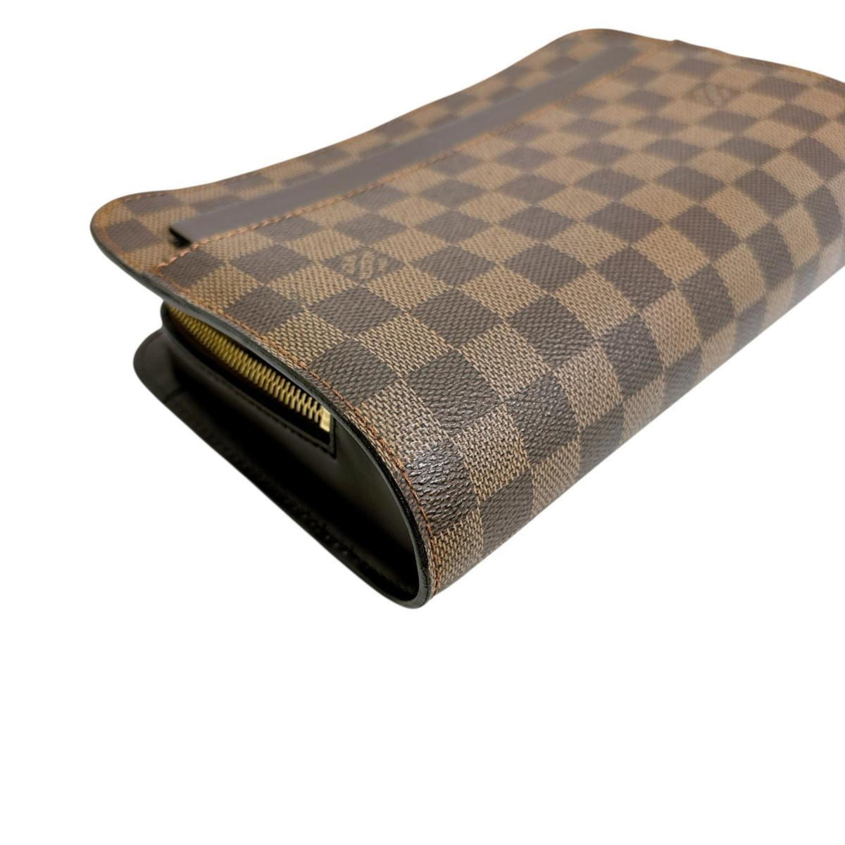 Louis Vuitton Brown Damier Canvas Clutch Bag (Pre-Owned)
