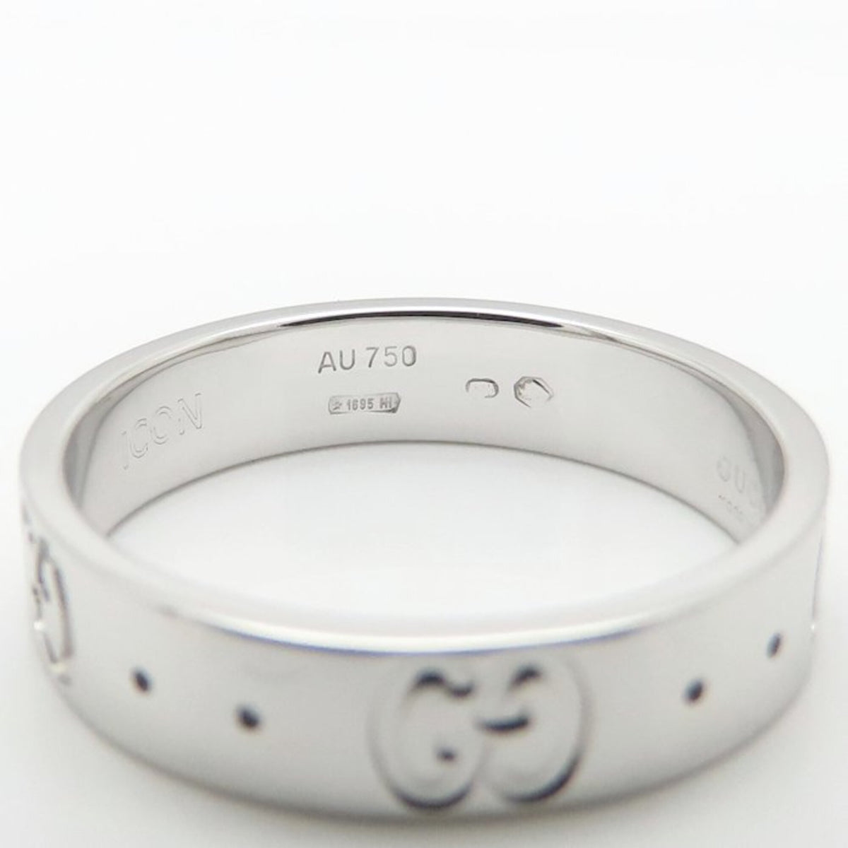 Gucci Icon White Gold (18K) Band Ring (Pre-Owned)