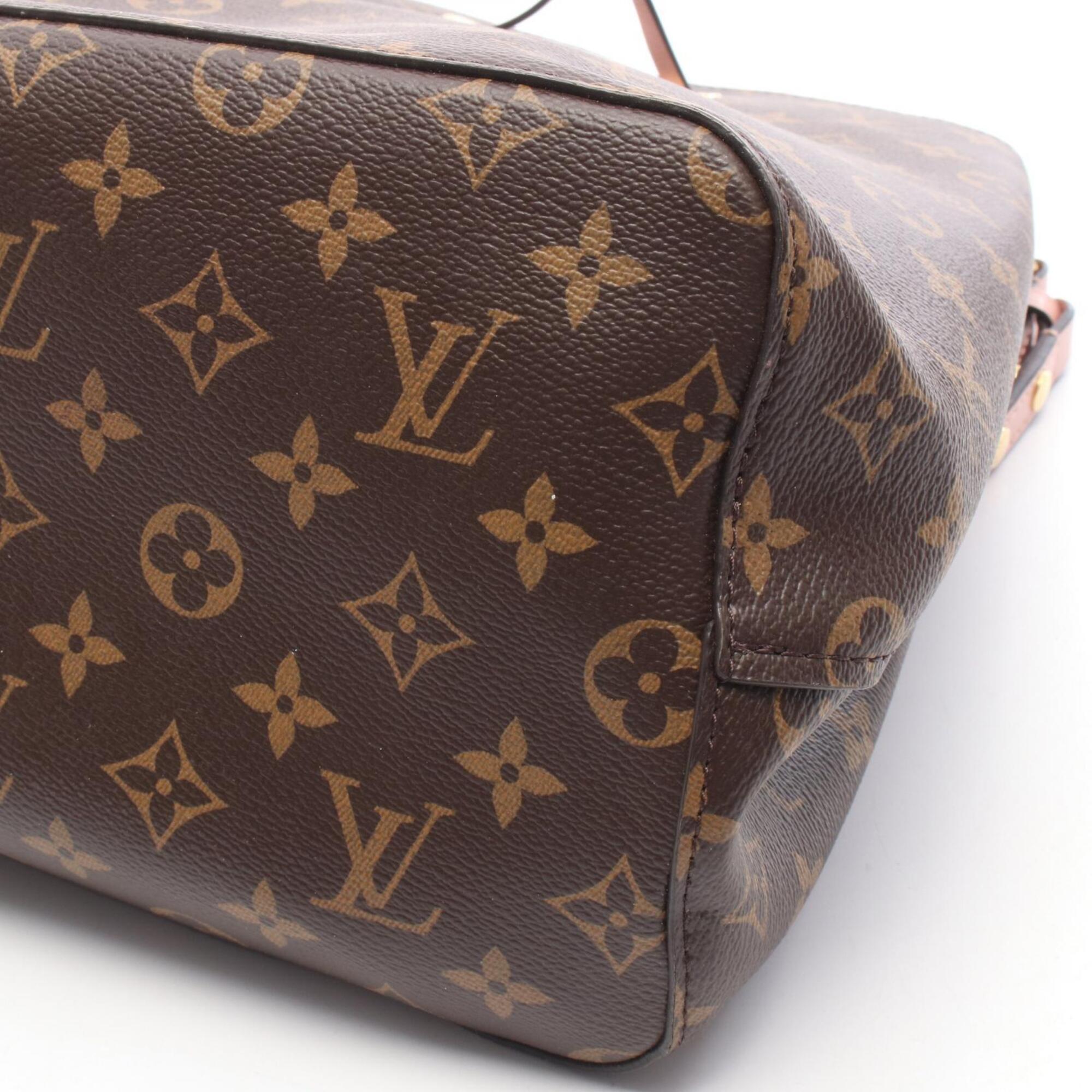 Louis Vuitton Brown Pink Rose Poudre Coated Canvas Leather Handbag Shoulder Bag (Pre-Owned)