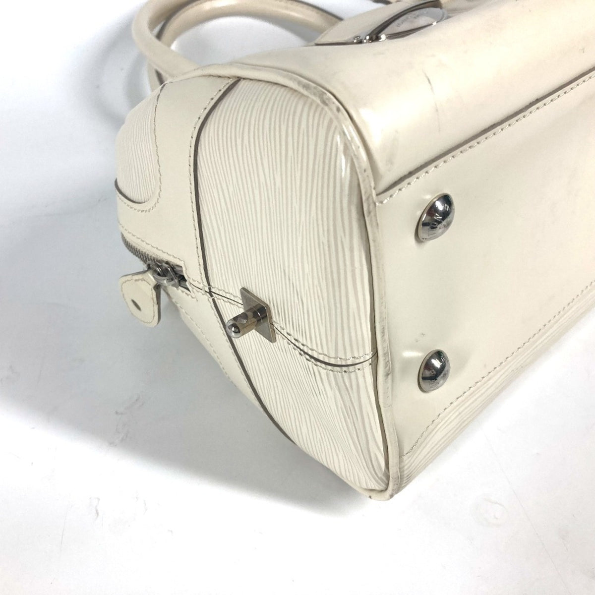 Louis Vuitton Epi Lv Off White White Epi Leather Boston Bag Handbag Shoulder Bag (Pre-Owned)