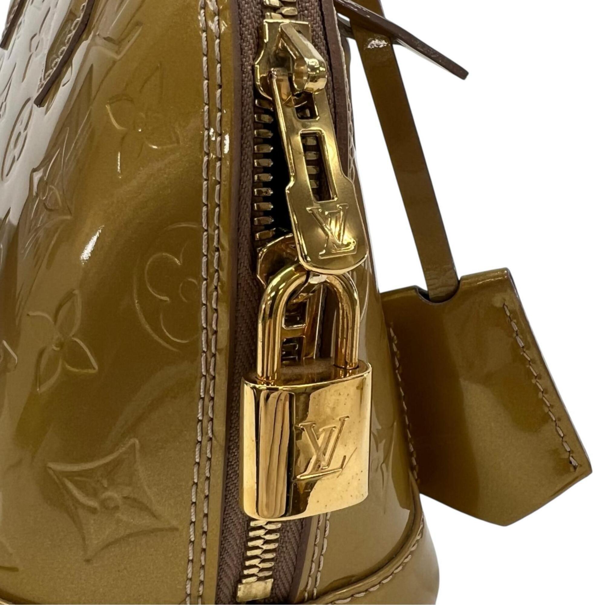 Louis Vuitton Beige Poodle Monogram Vernis Handbag (Pre-Owned)