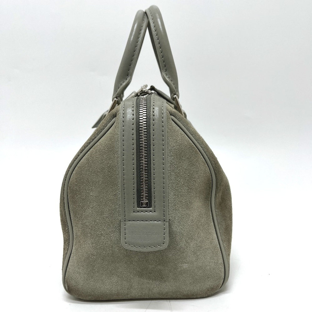 Louis Vuitton Gray Suede Handbag (Pre-Owned)