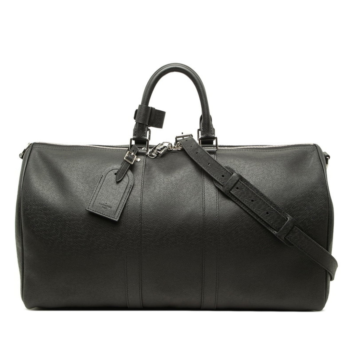 Louis Vuitton Black Leather Boston Bag Shoulder Bag (Pre-Owned)