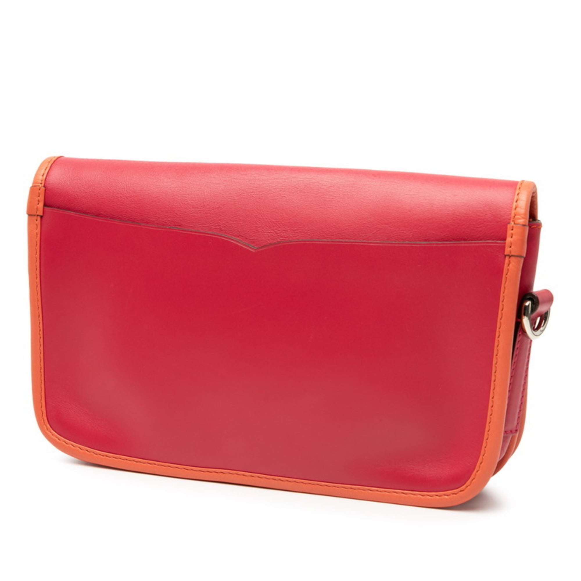 Loewe Pink Orange Leather Shoulder Bag (Pre-Owned)