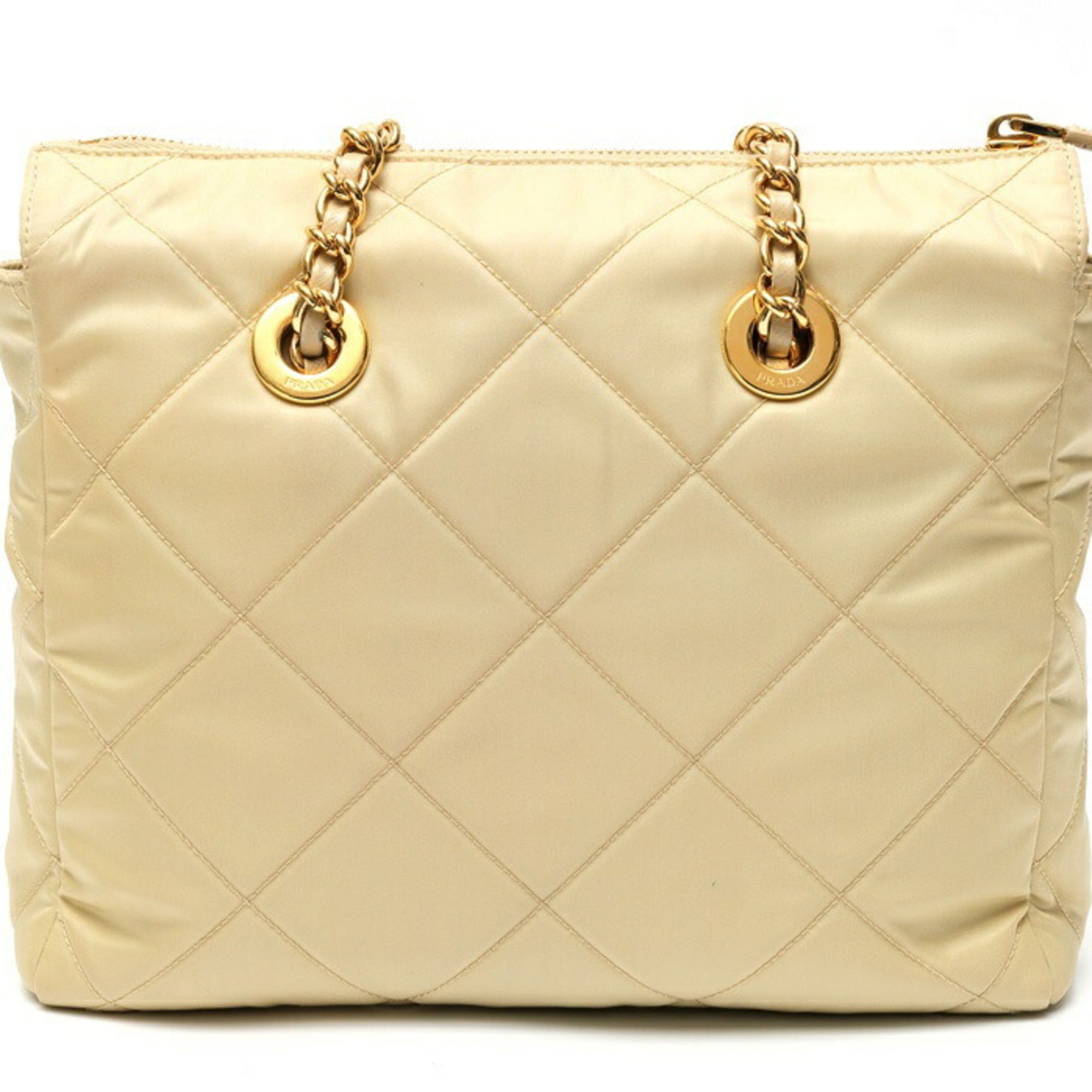 Prada Beige Nylon Tote Bag (Pre-Owned)