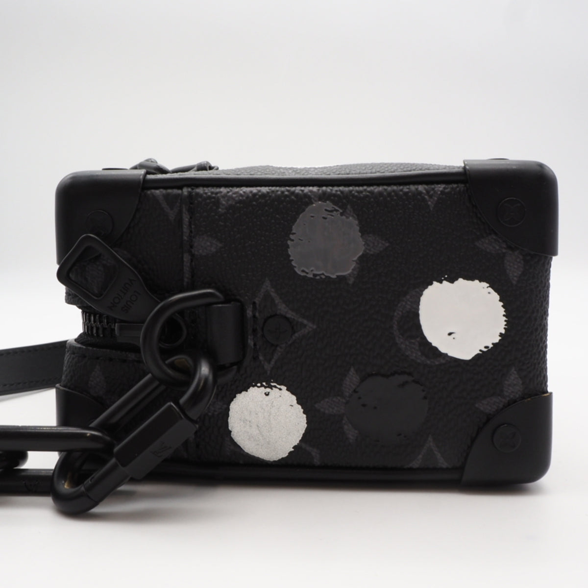 Louis Vuitton Black White Leather Shoulder Bag (Pre-Owned)