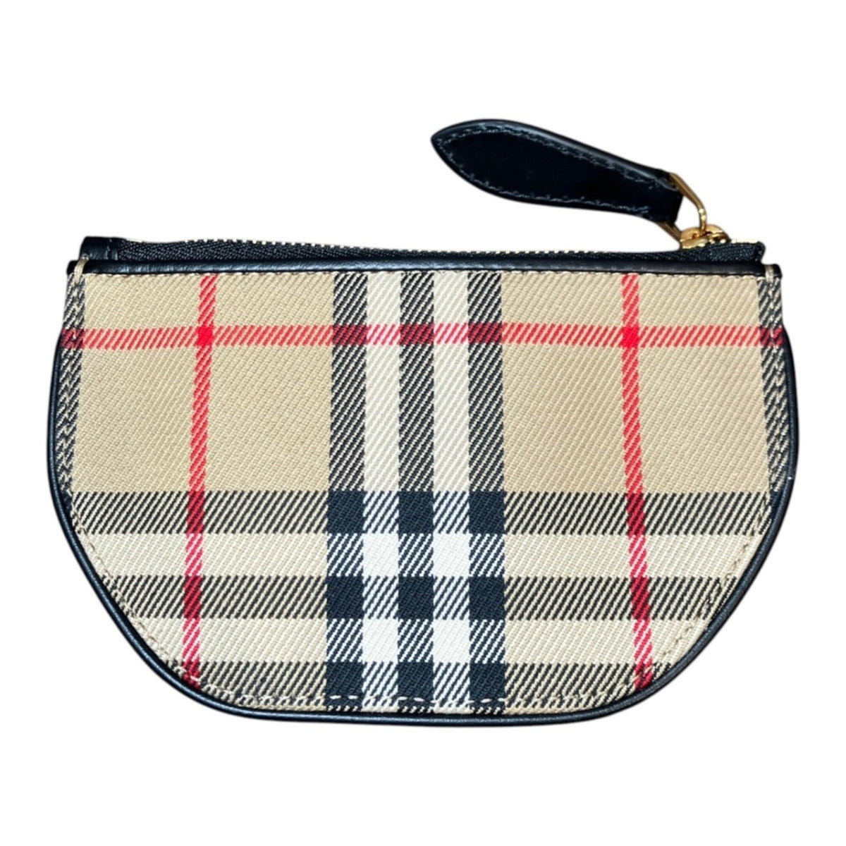 Burberry Brown Canvas Leather Coin Purse/Coin Case (Pre-Owned)