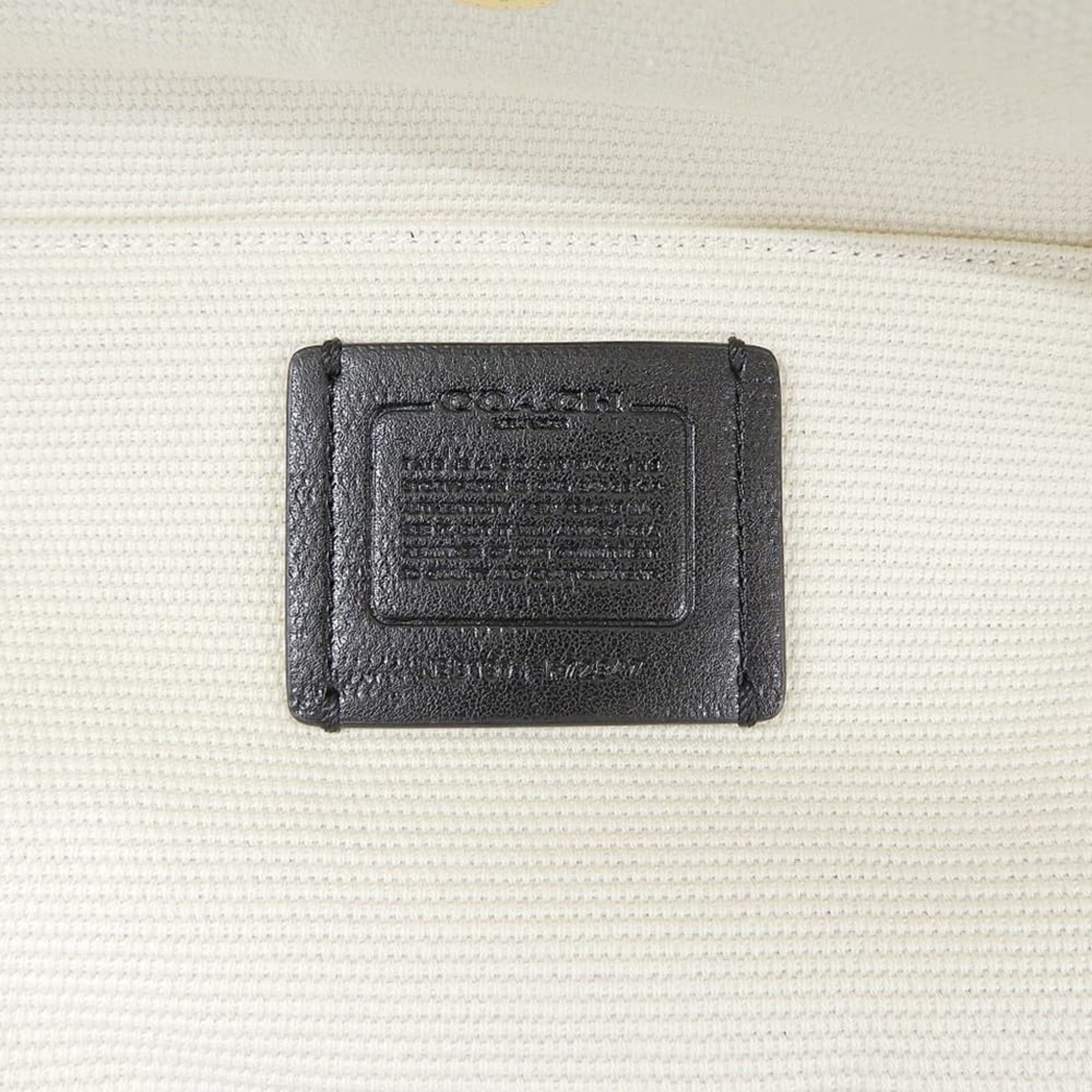 Coach Black White Canvas Tote Bag (Pre-Owned)