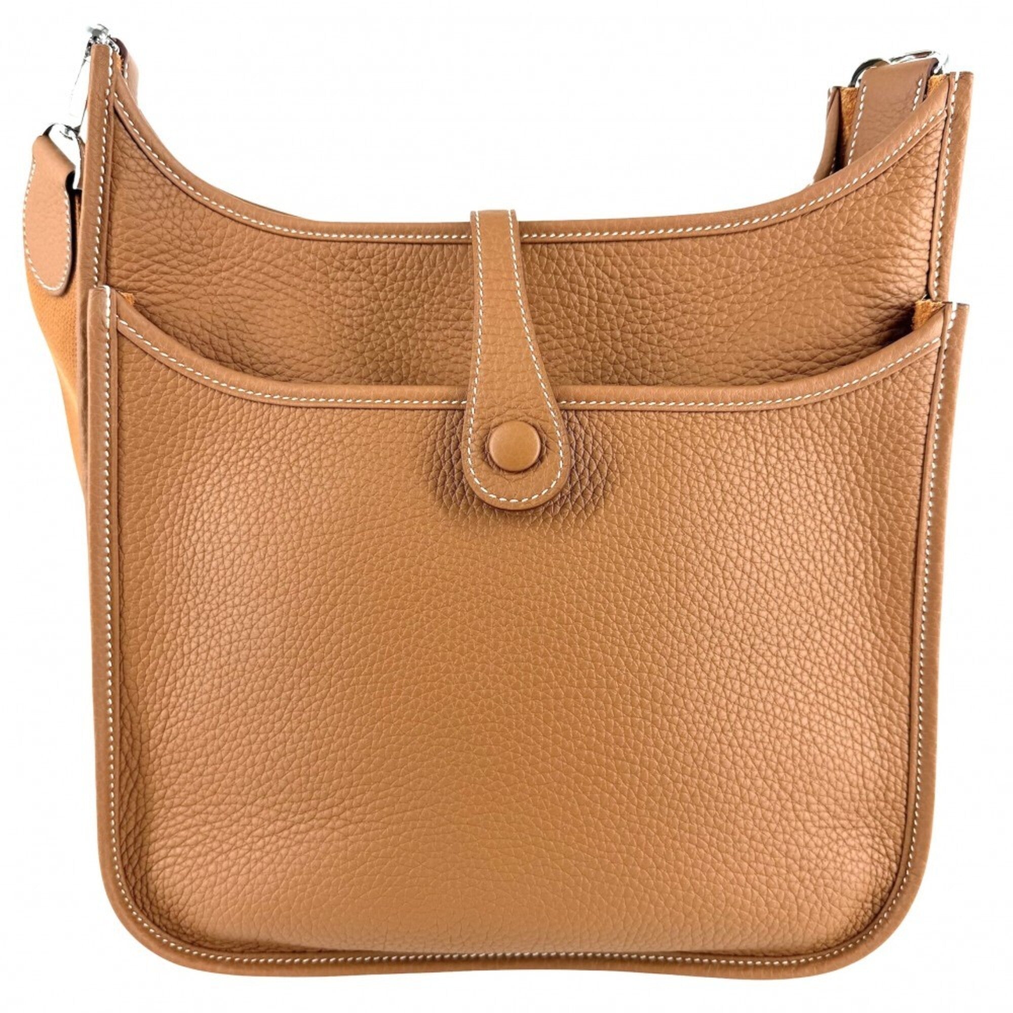 Hermes Evelyne Brown Leather Shoulder Bag (Pre-Owned)