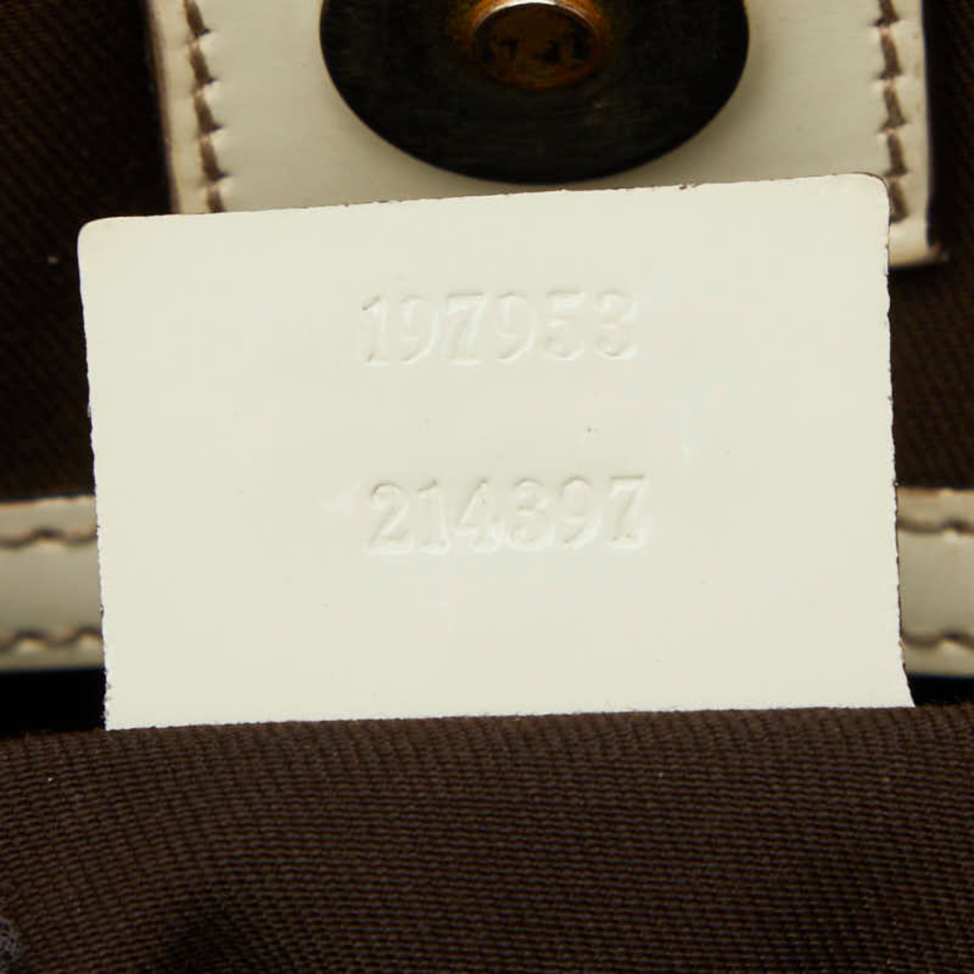 Gucci Beige White Pvc Patent Leather Tote Bag (Pre-Owned)