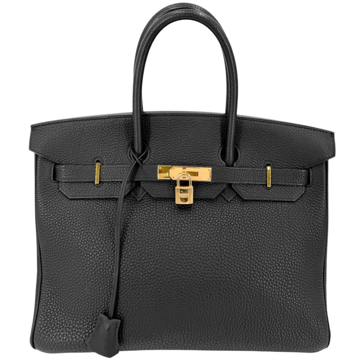Hermes Black Leather Handbag (Pre-Owned)