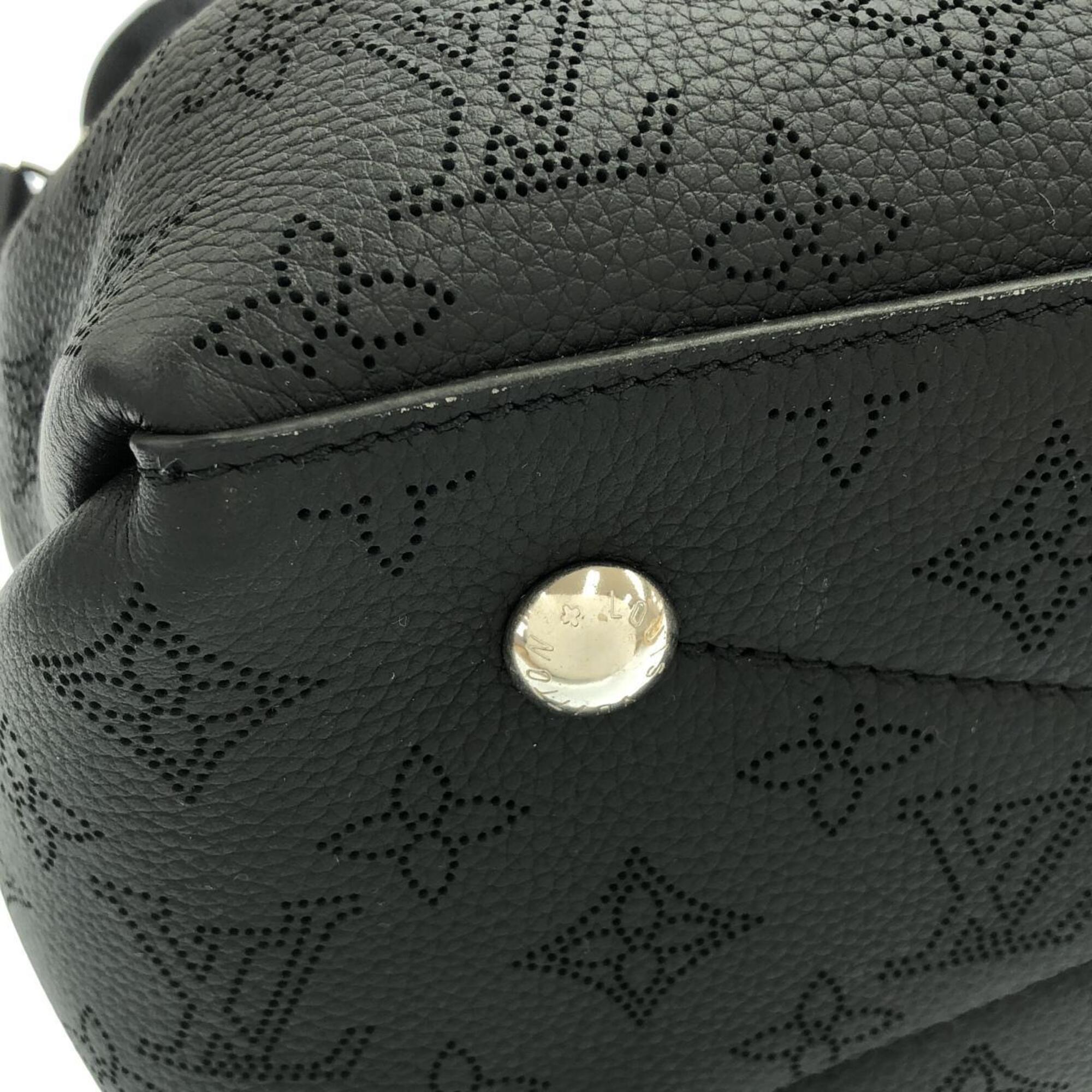Louis Vuitton Mahina Black Mahina Leather Handbag (Pre-Owned)