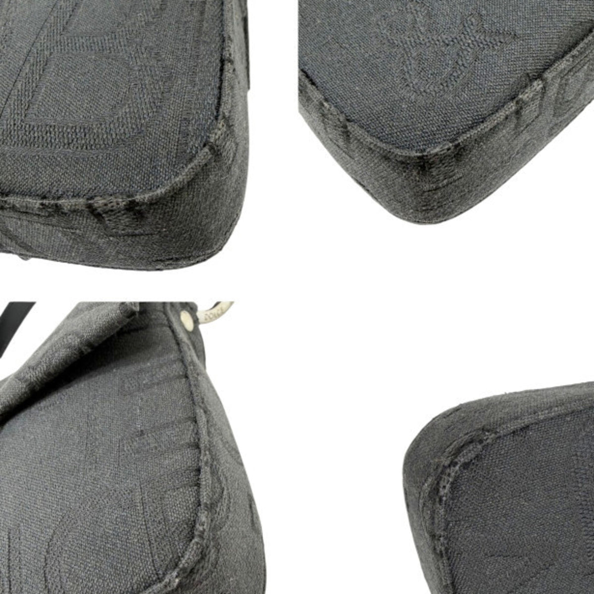 Dolce & Gabbana Black Canvas Leather Handbag Pouch (Pre-Owned)