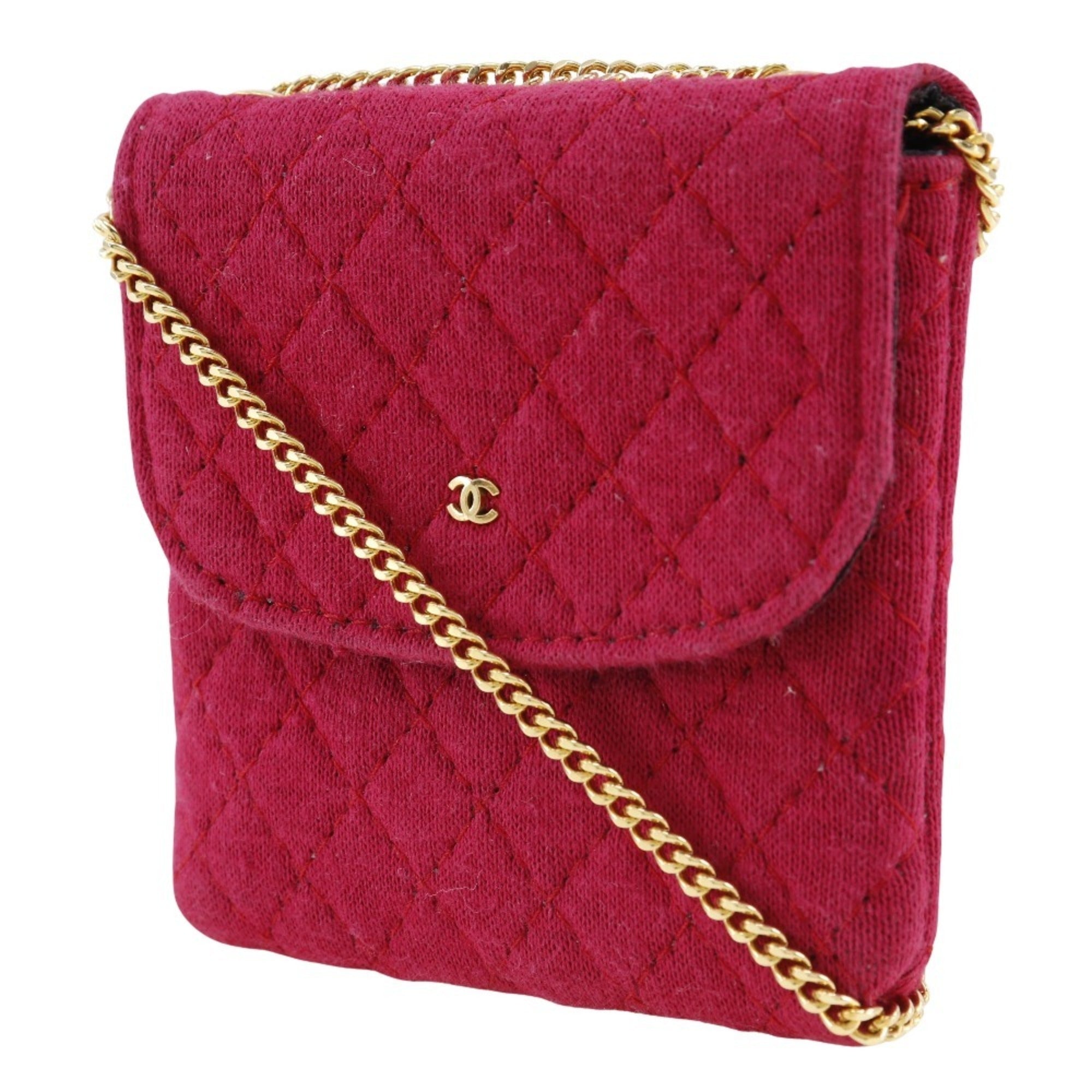 Chanel Pink Cotton Pouch Shoulder Bag (Pre-Owned)