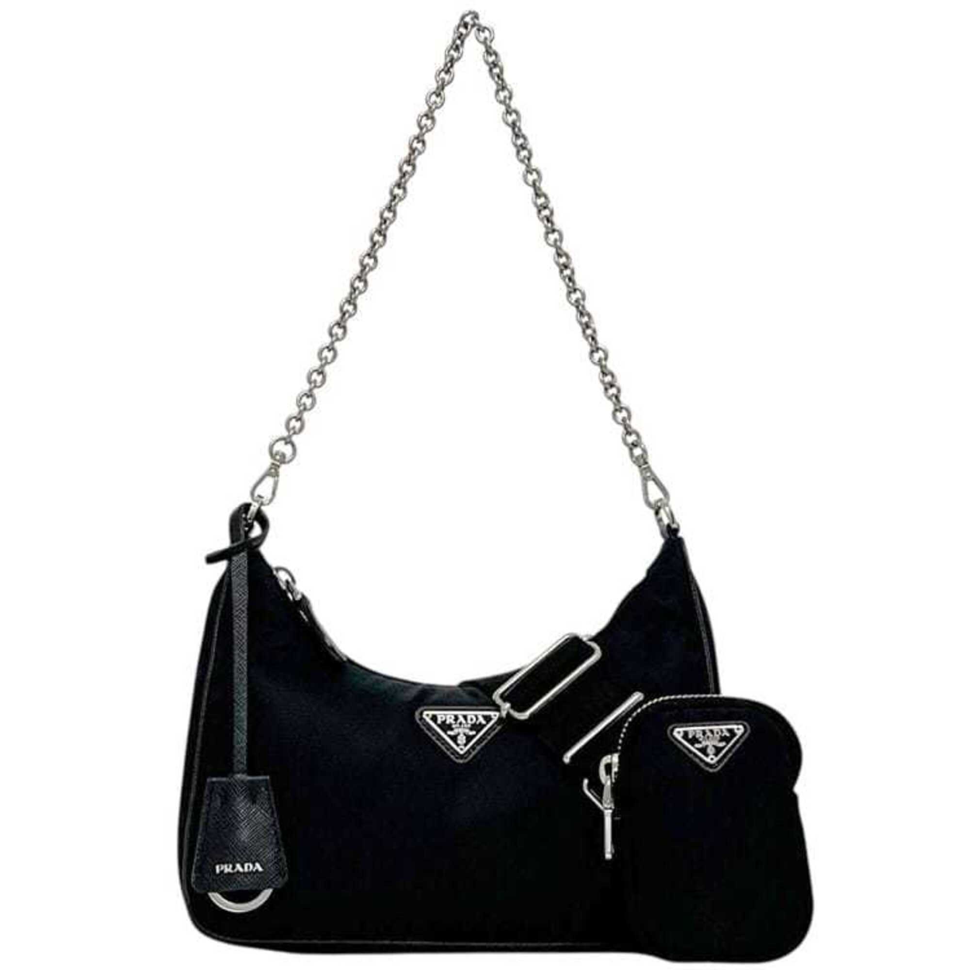 Prada Black Nero Nylon Shoulder Bag (Pre-Owned)