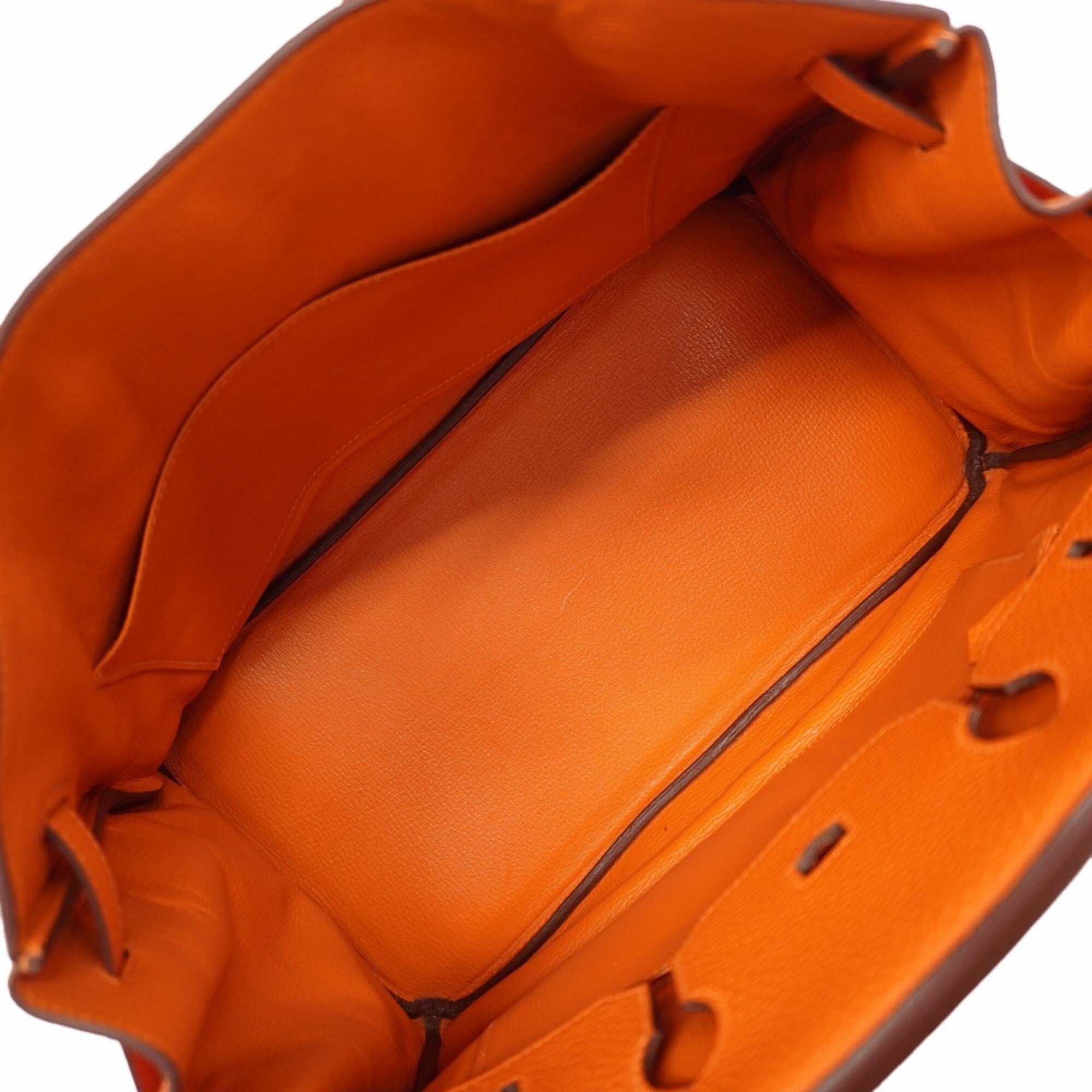 Hermes Orange Fjord Leather Handbag (Pre-Owned)