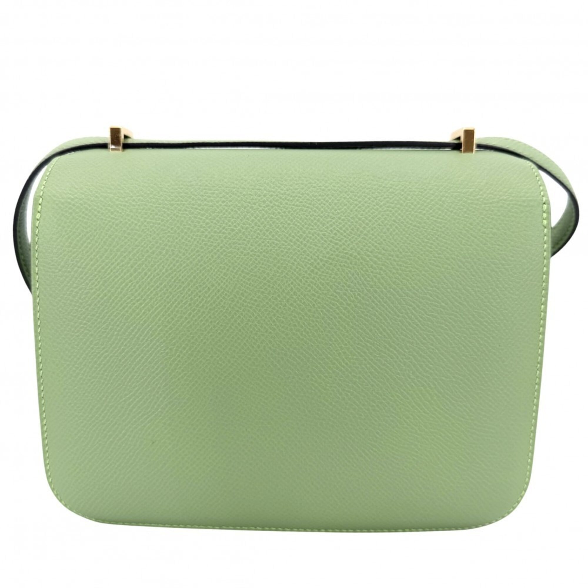 Hermes Green Epsom Leather Pochette Shoulder Bag (Pre-Owned)