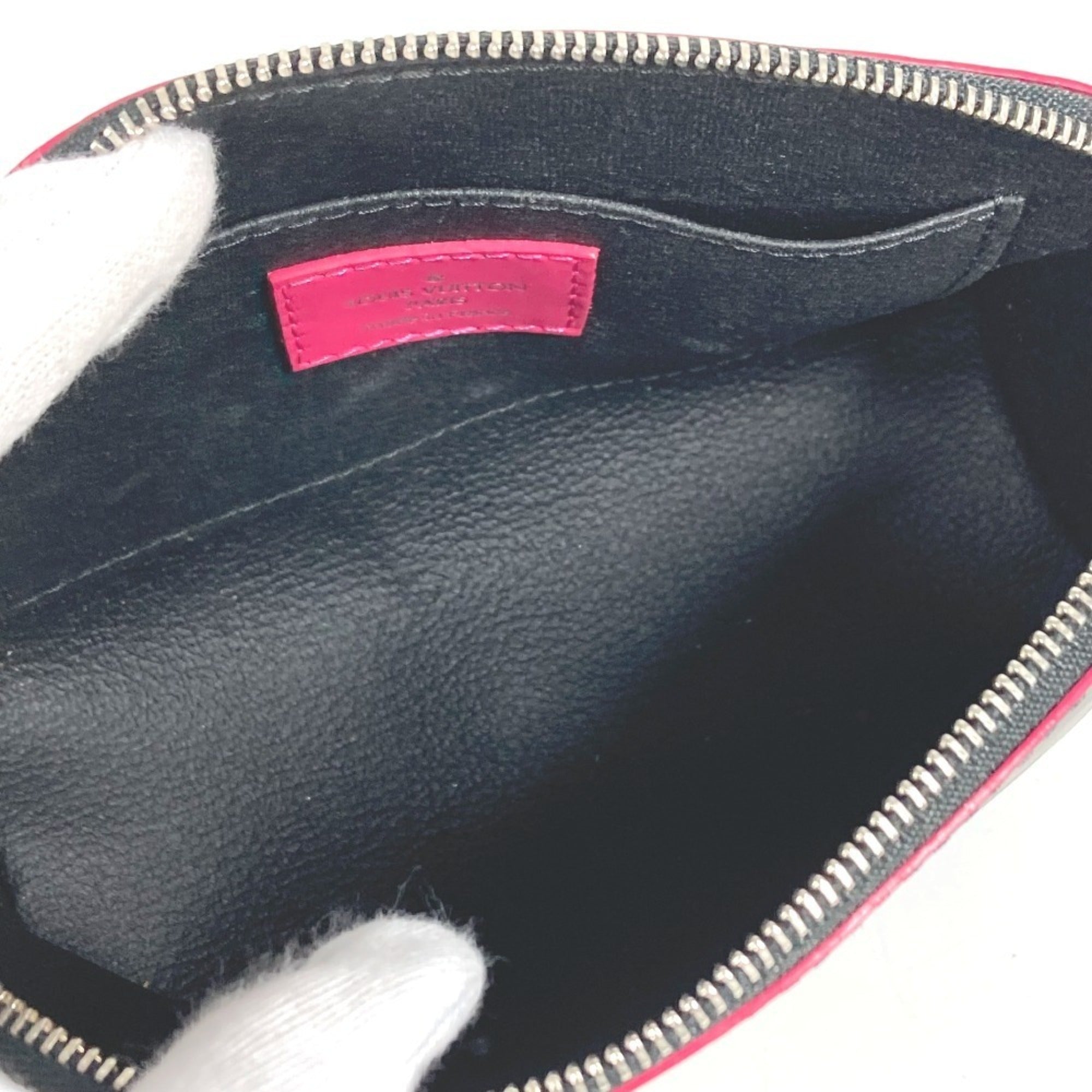 Louis Vuitton Black Noir Pink Epi Leather Pochette Pouch (Pre-Owned)