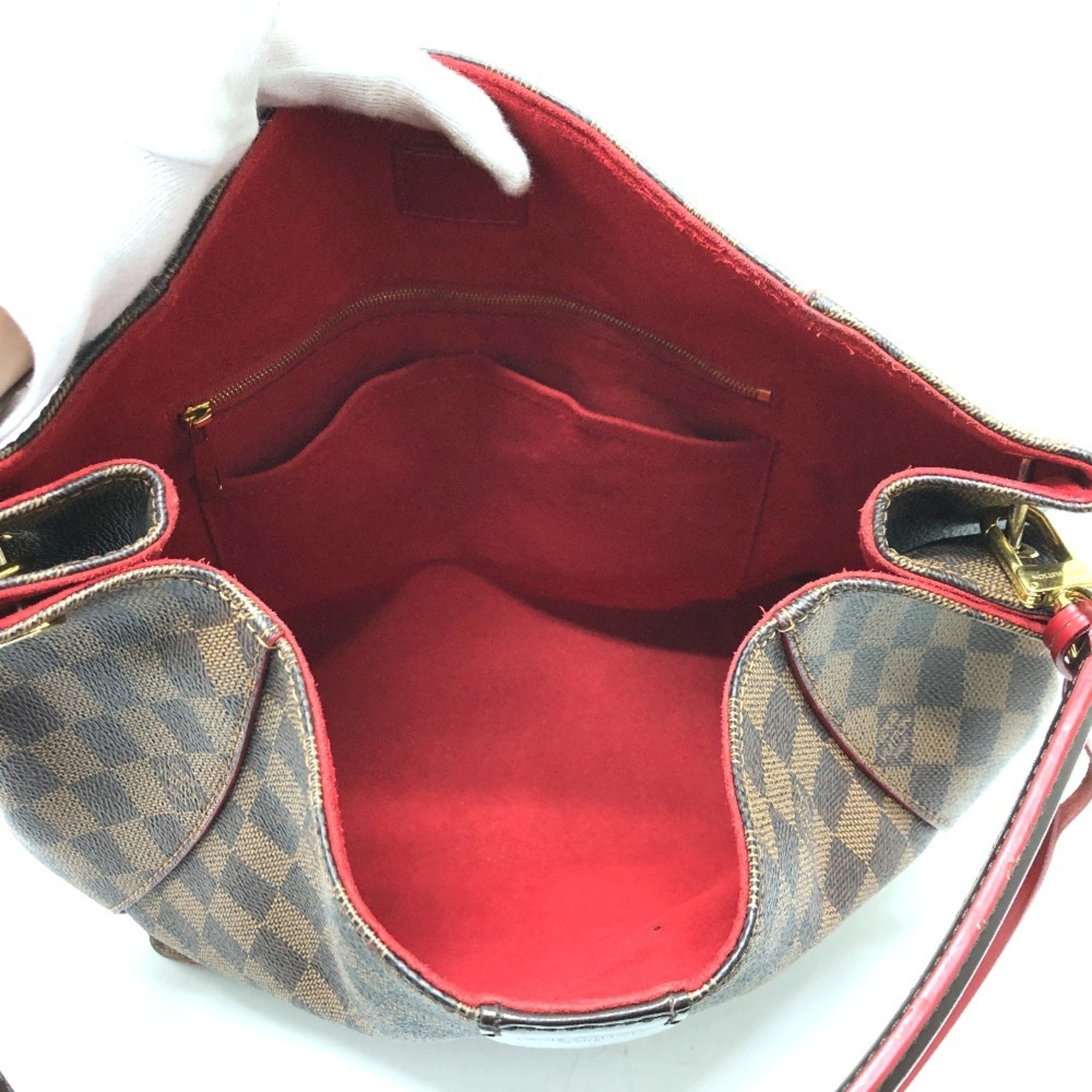 Louis Vuitton Black Brown Damier Canvas Galle Damier Canvas Shoulder Bag (Pre-Owned)